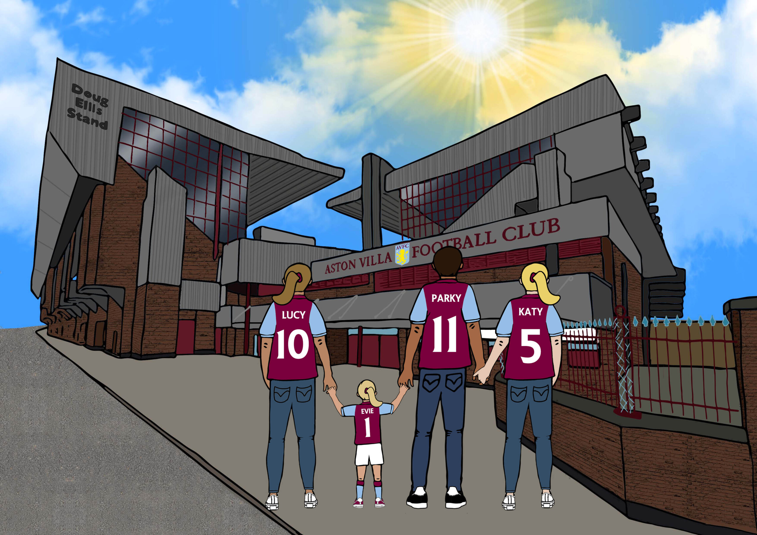 Personalised Aston Villa Art Work - Image 3