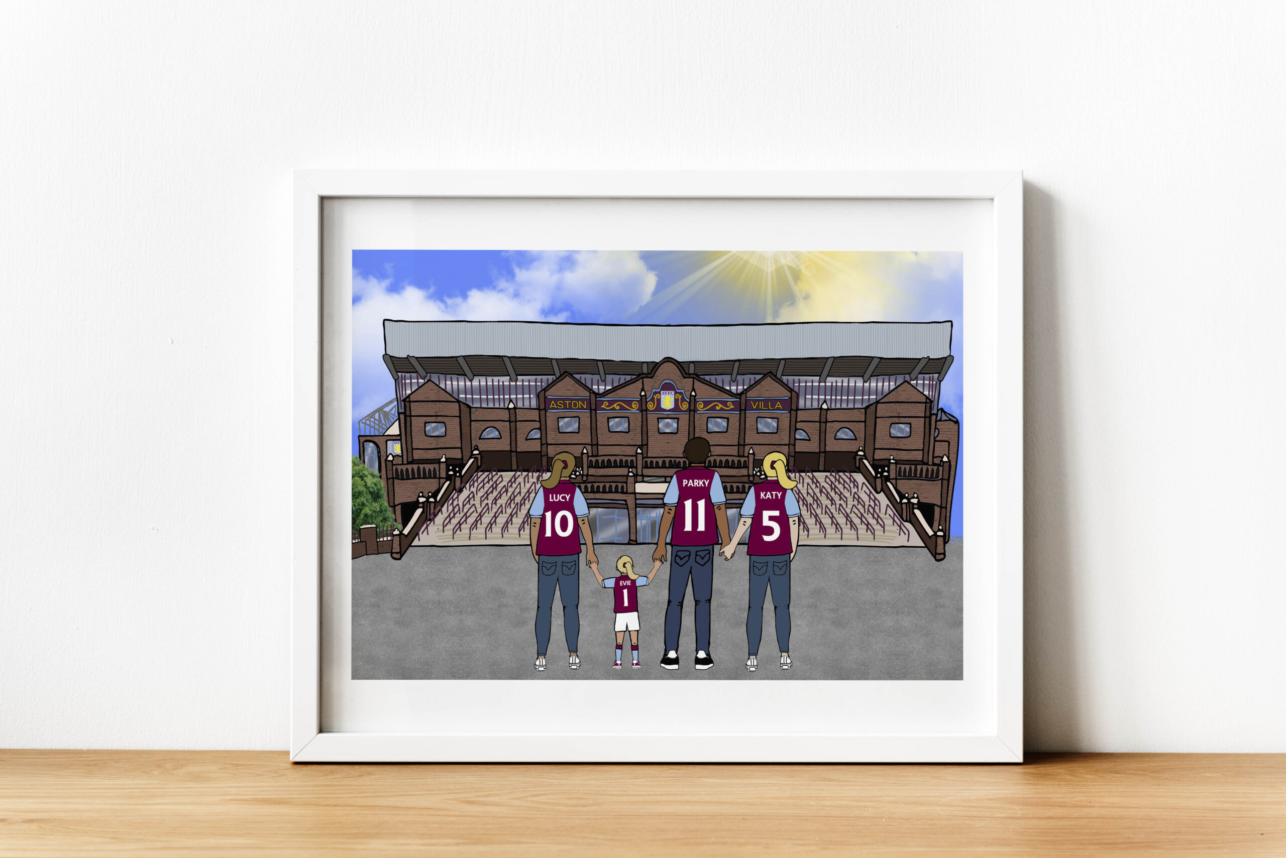 Personalised Aston Villa Holte end Art Work