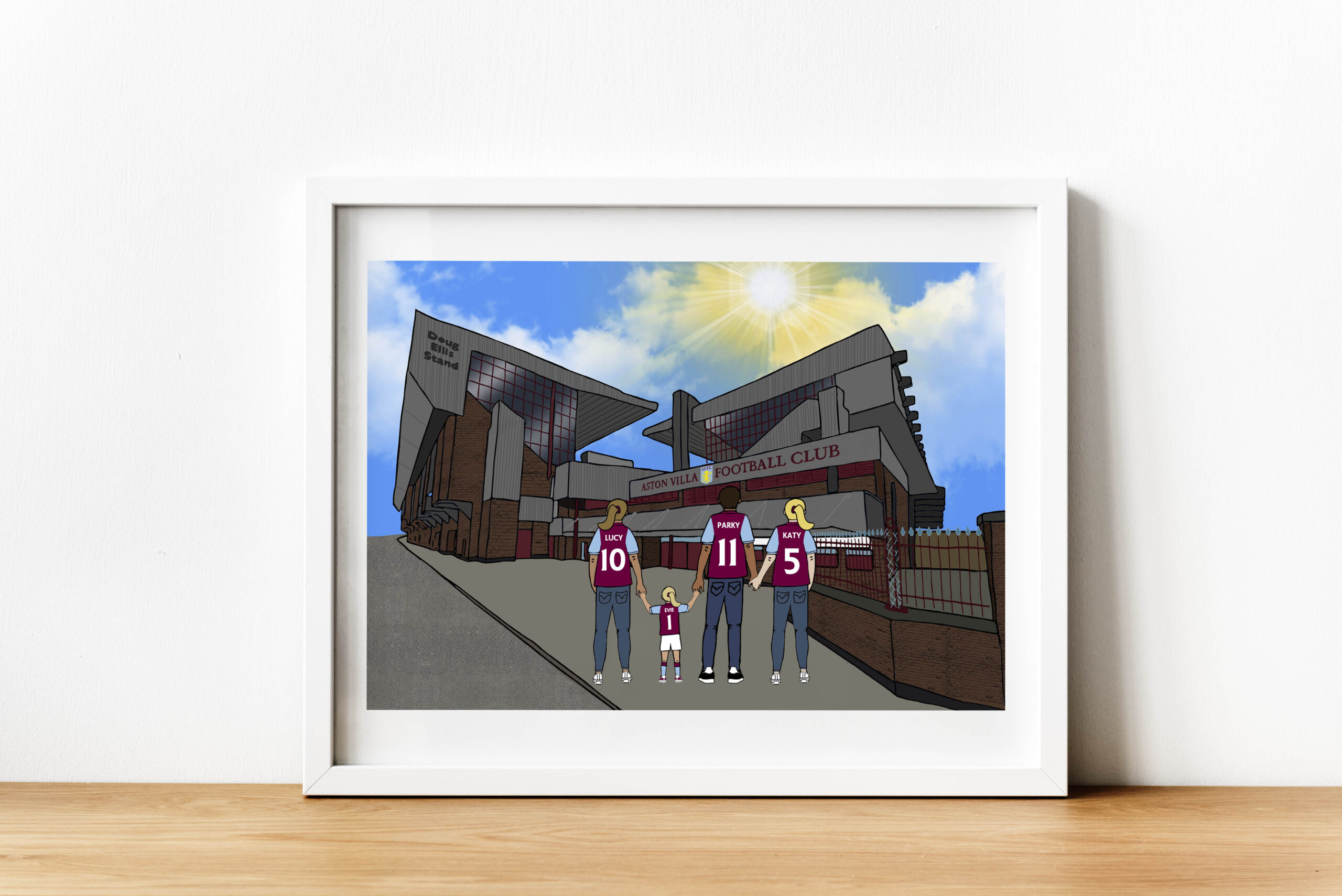 Personalised Aston Villa Art Work