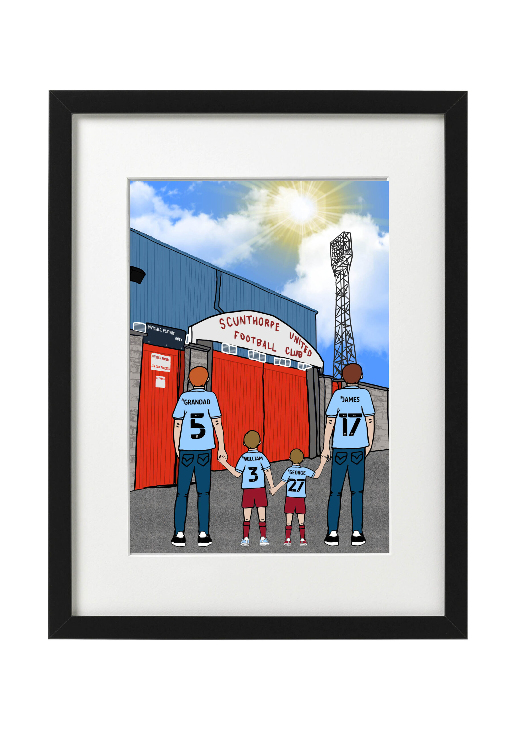 Personalised Scunthorpe United FC Art Work