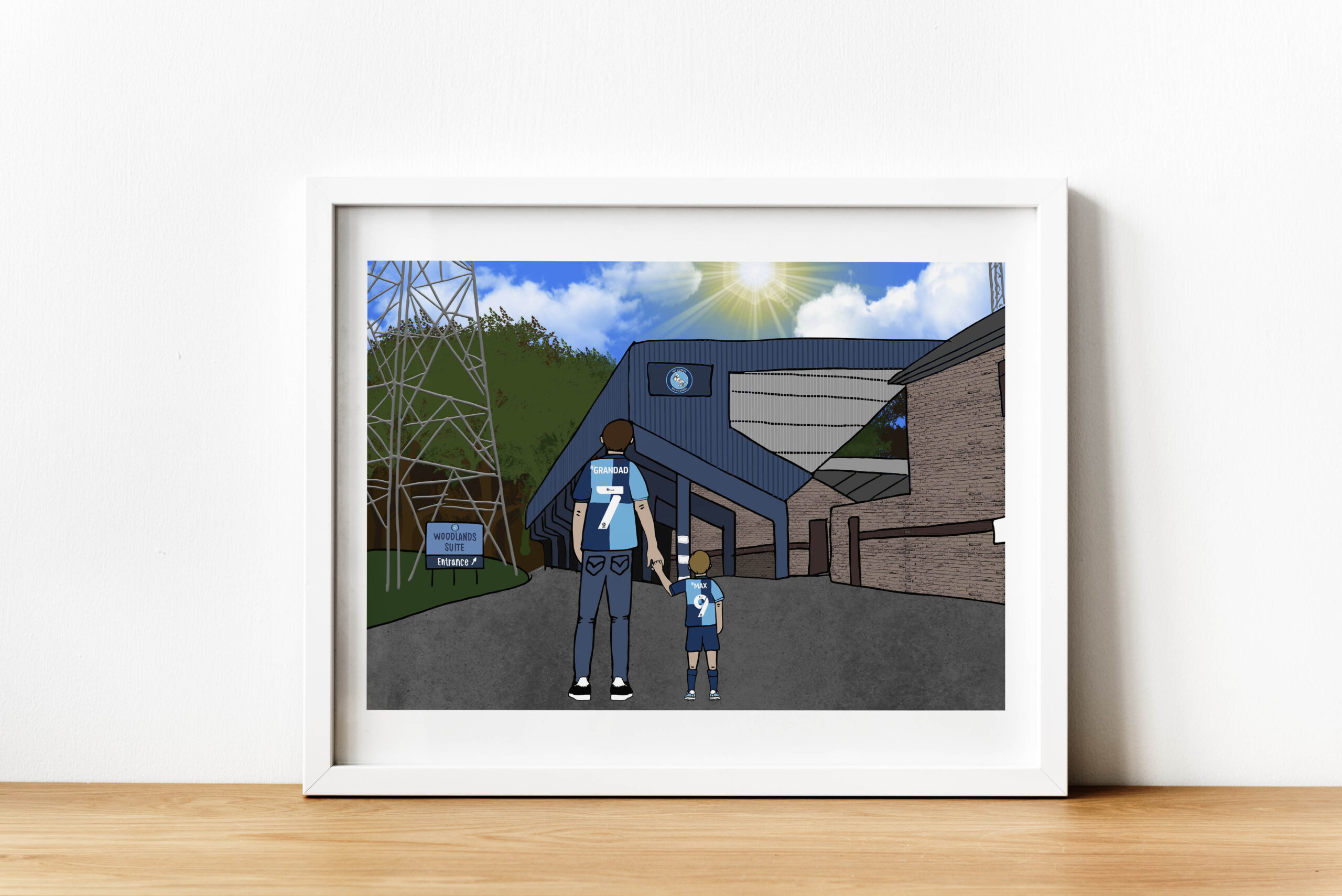 Personalised Wycombe Wanderers Art Work