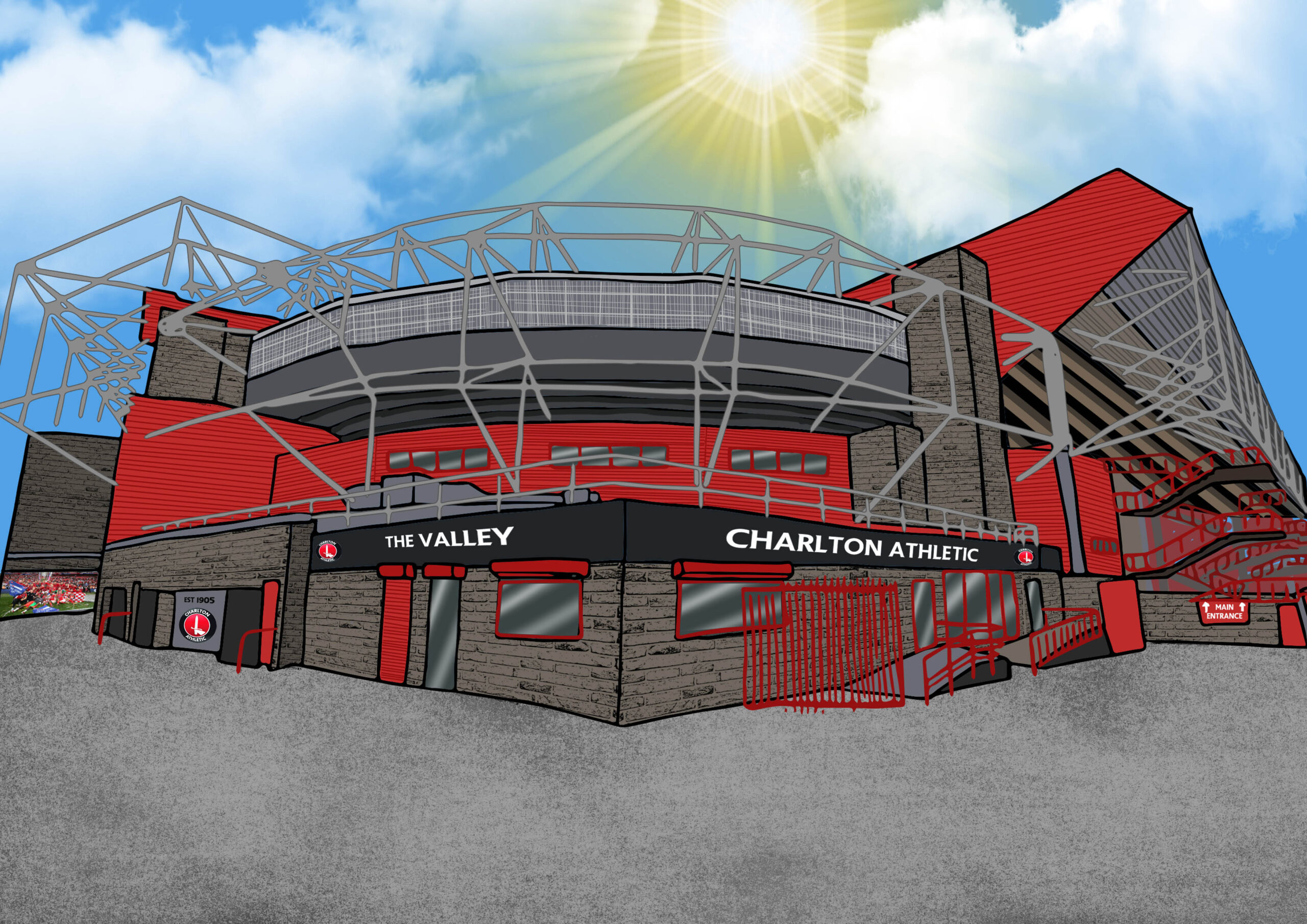 Personalised Charlton Athletic FC Art Work - Image 3
