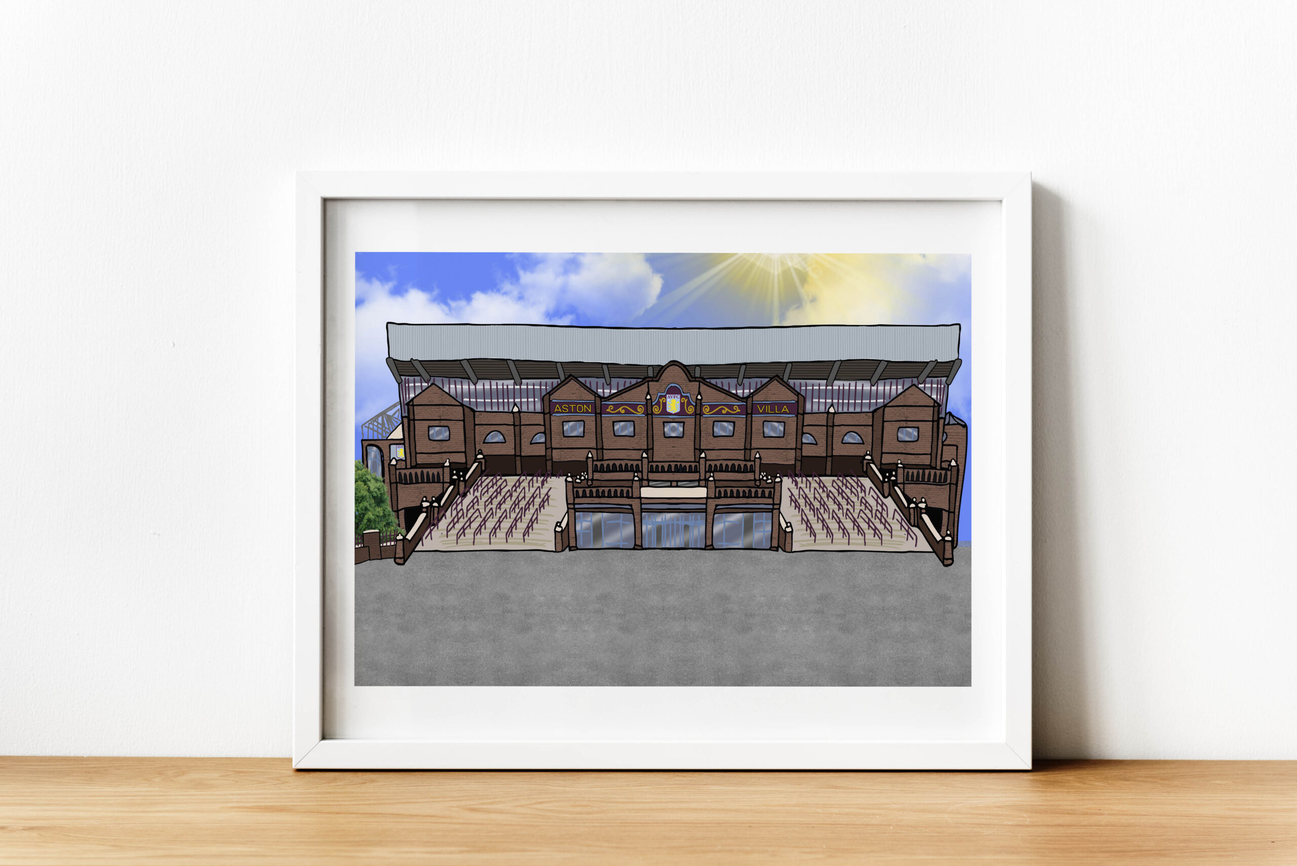 Personalised Aston Villa Holte end Art Work - Image 3