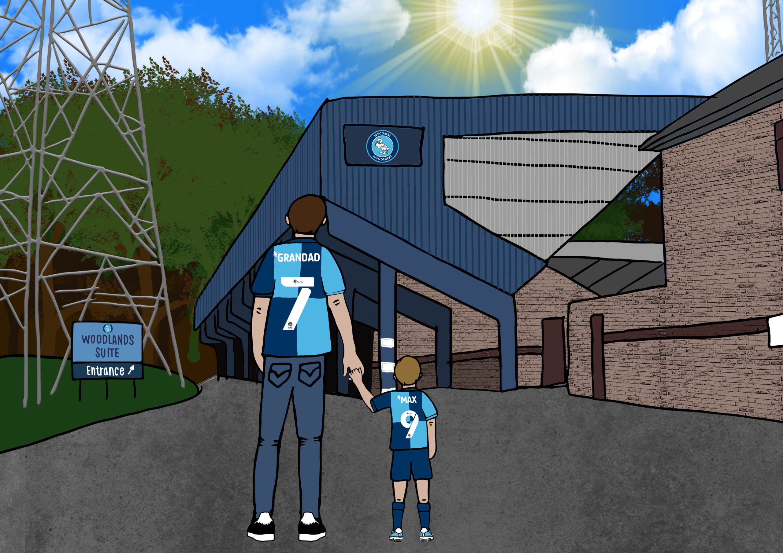 Personalised Wycombe Wanderers Art Work - Image 3