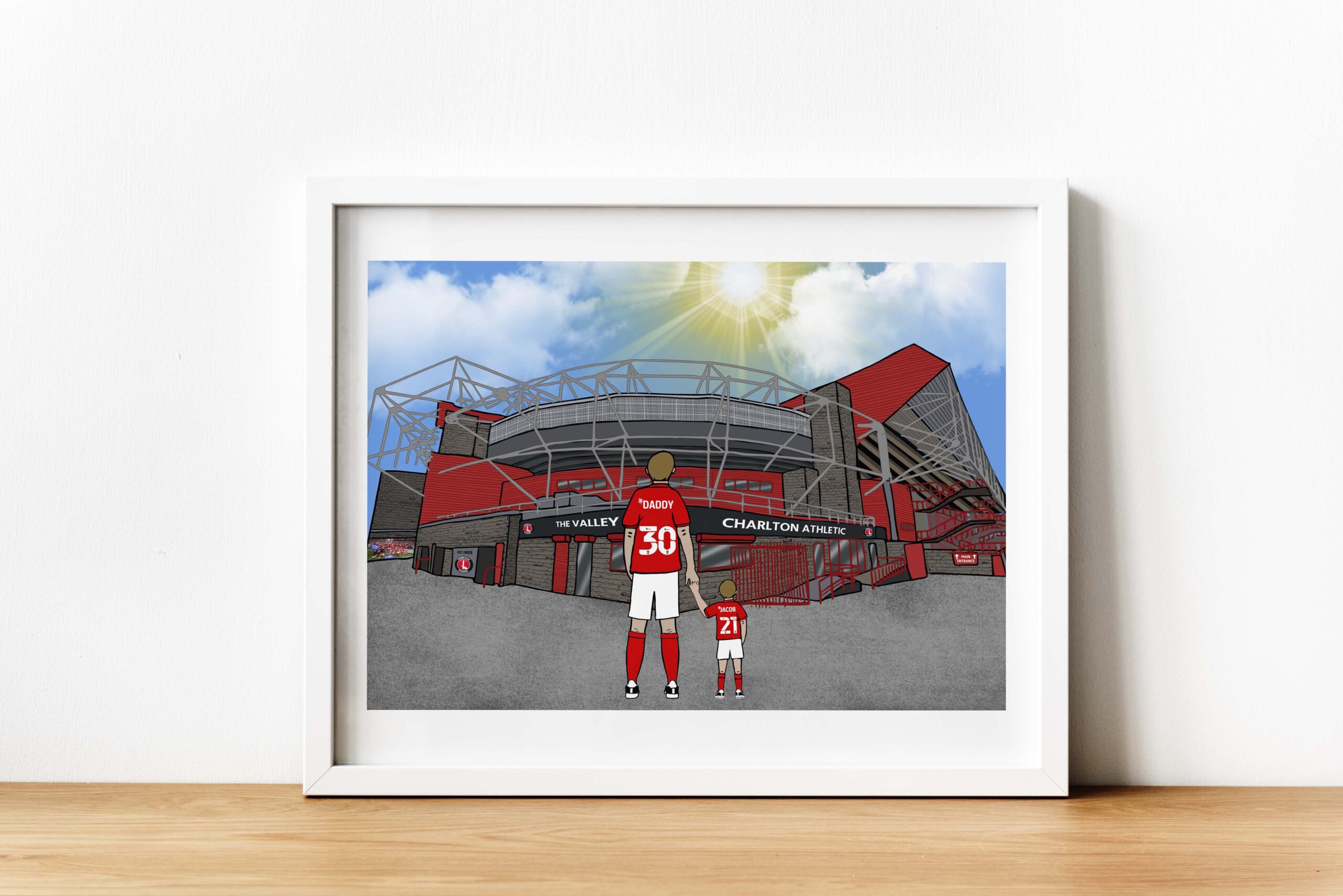 Personalised Charlton Athletic FC Art Work