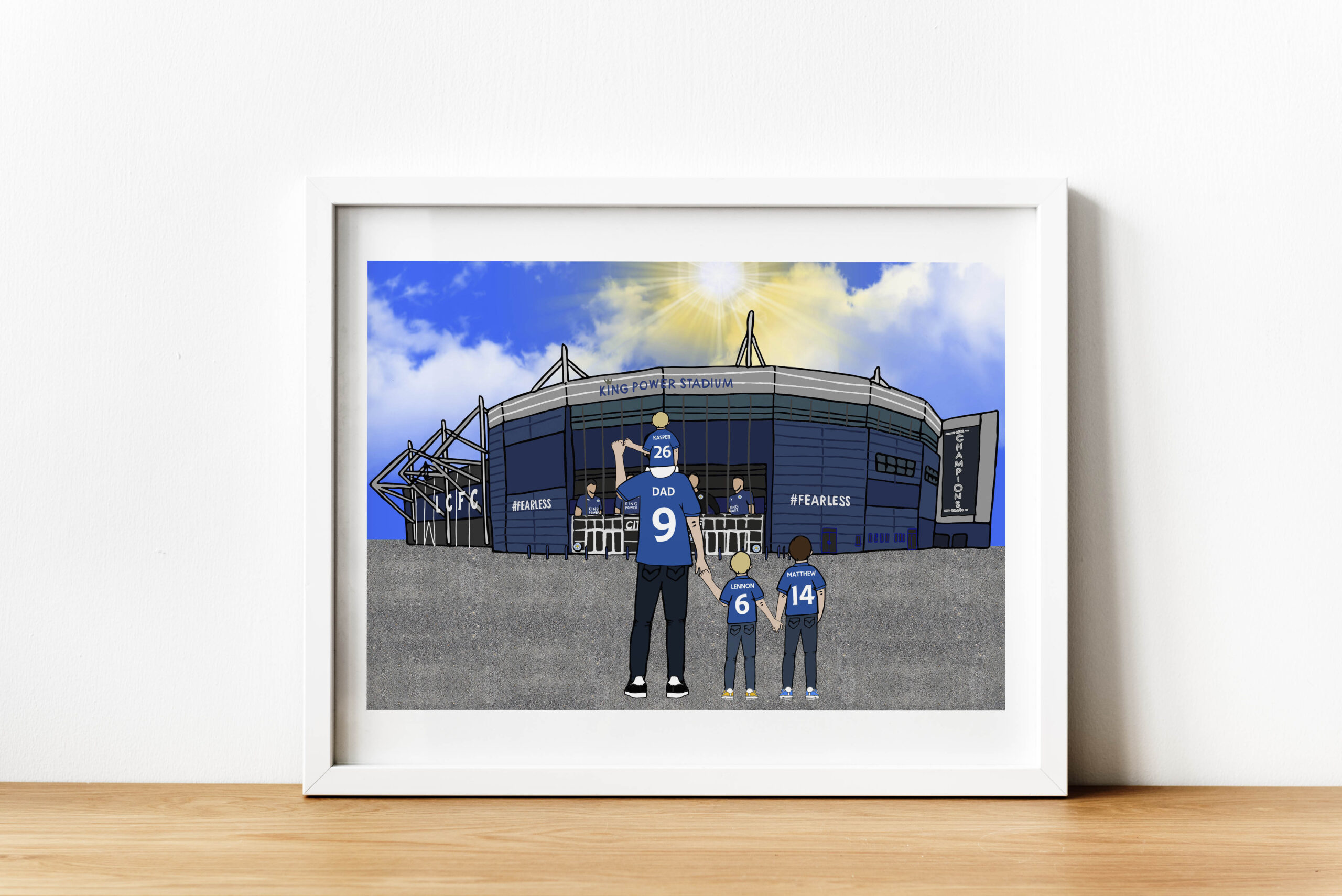 Personalised Leicester FC Art Work