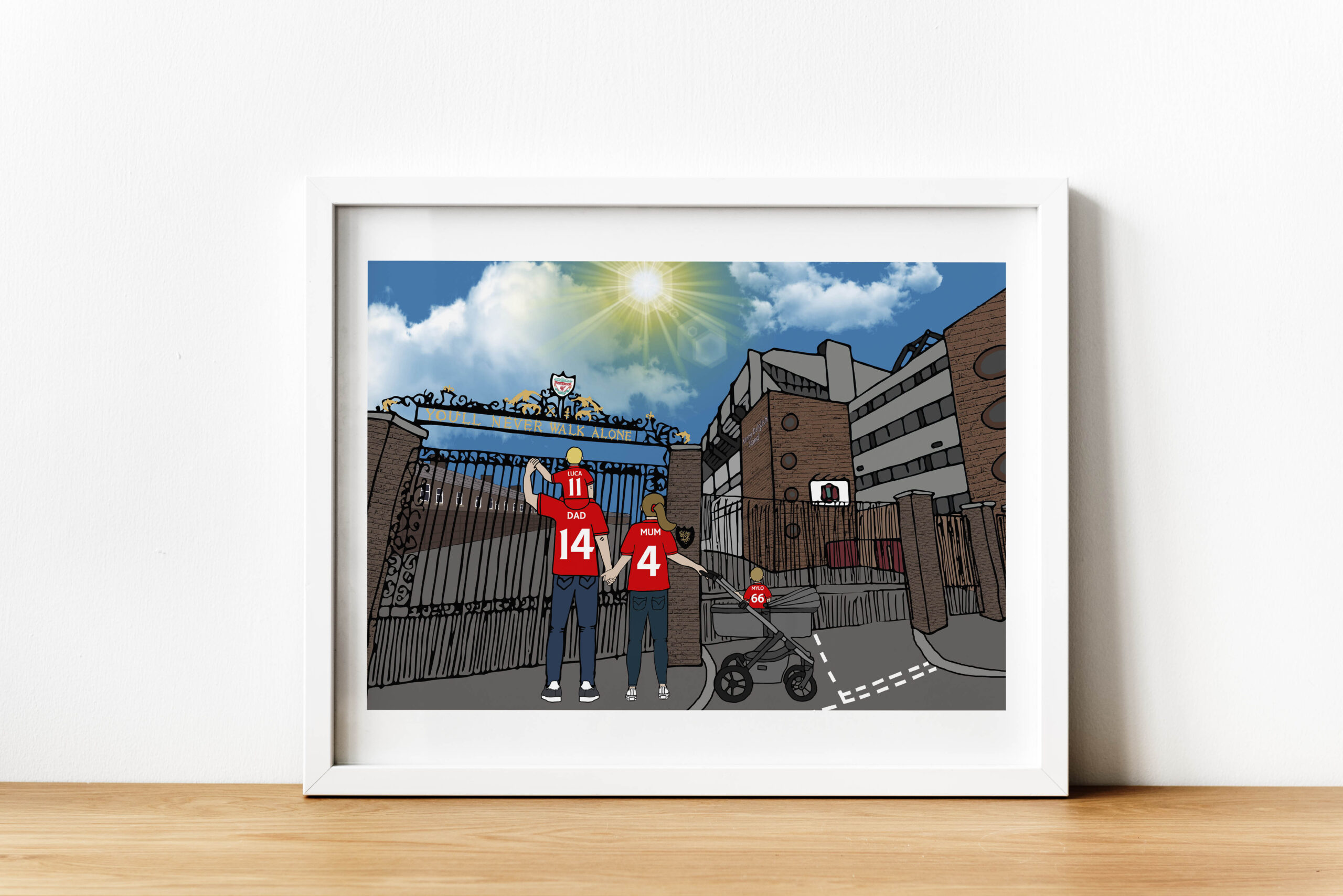 Personalised Liverpool FC Art Work