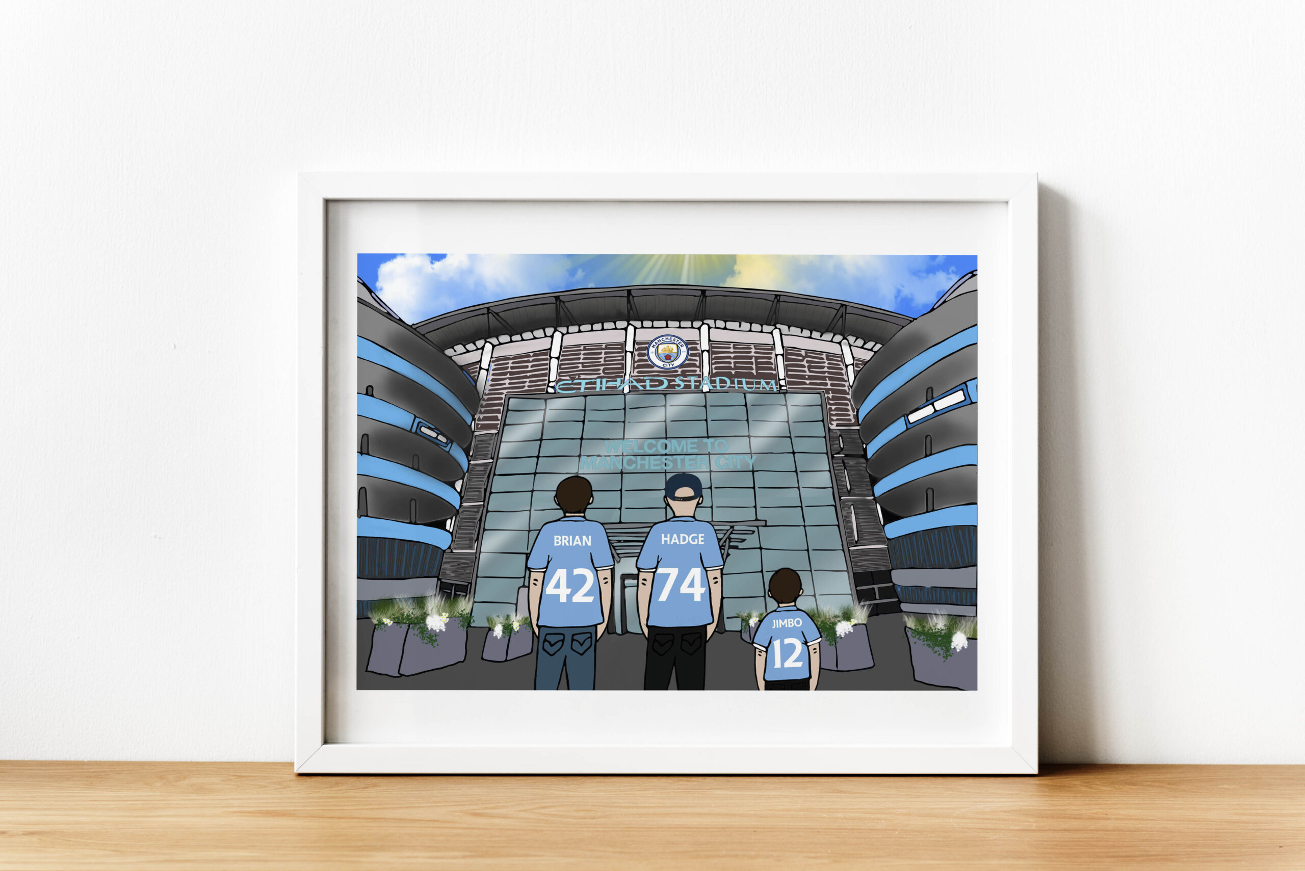 Personalised Manchester City FC Art Work