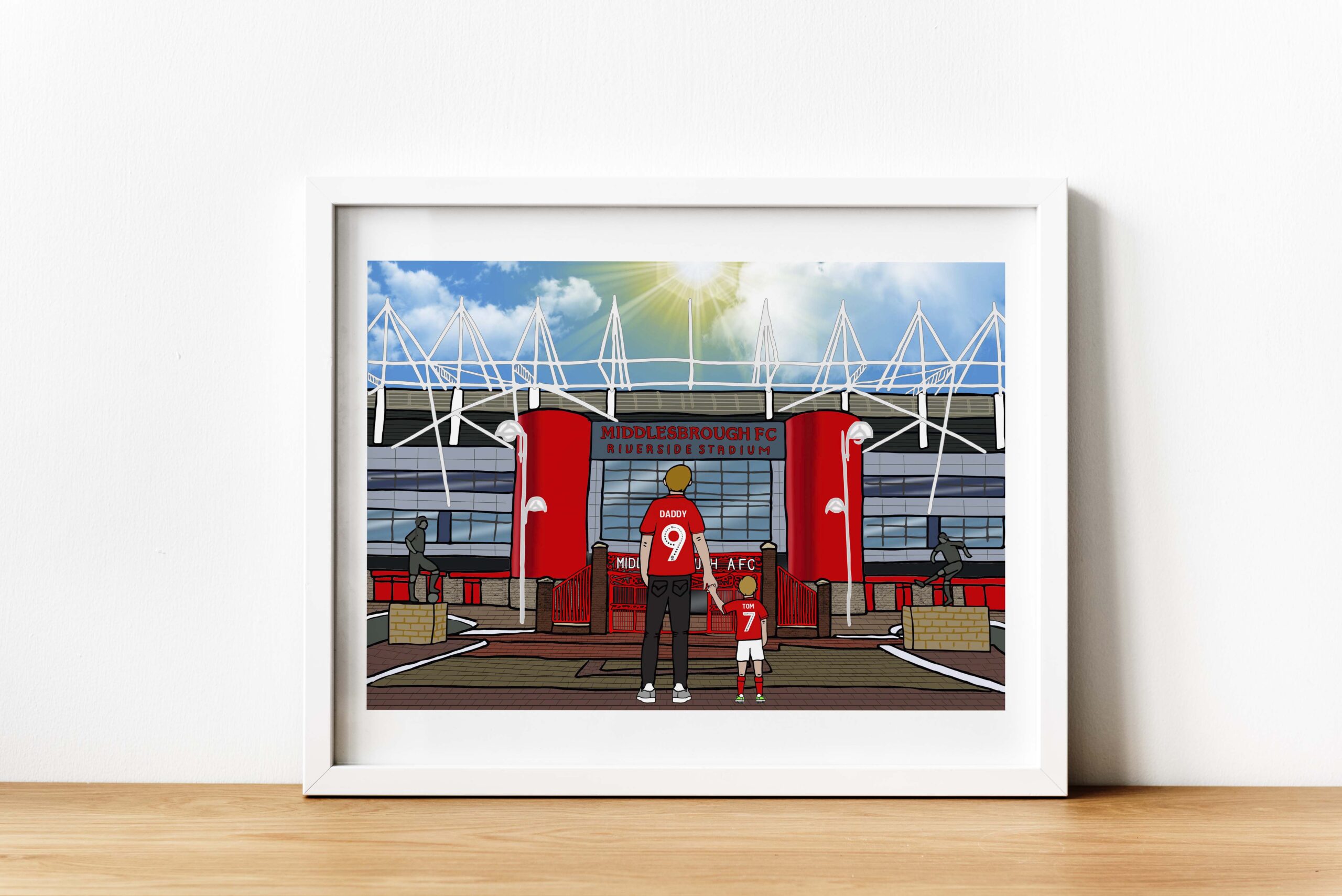 Personalised Middlesborough FC Art Work