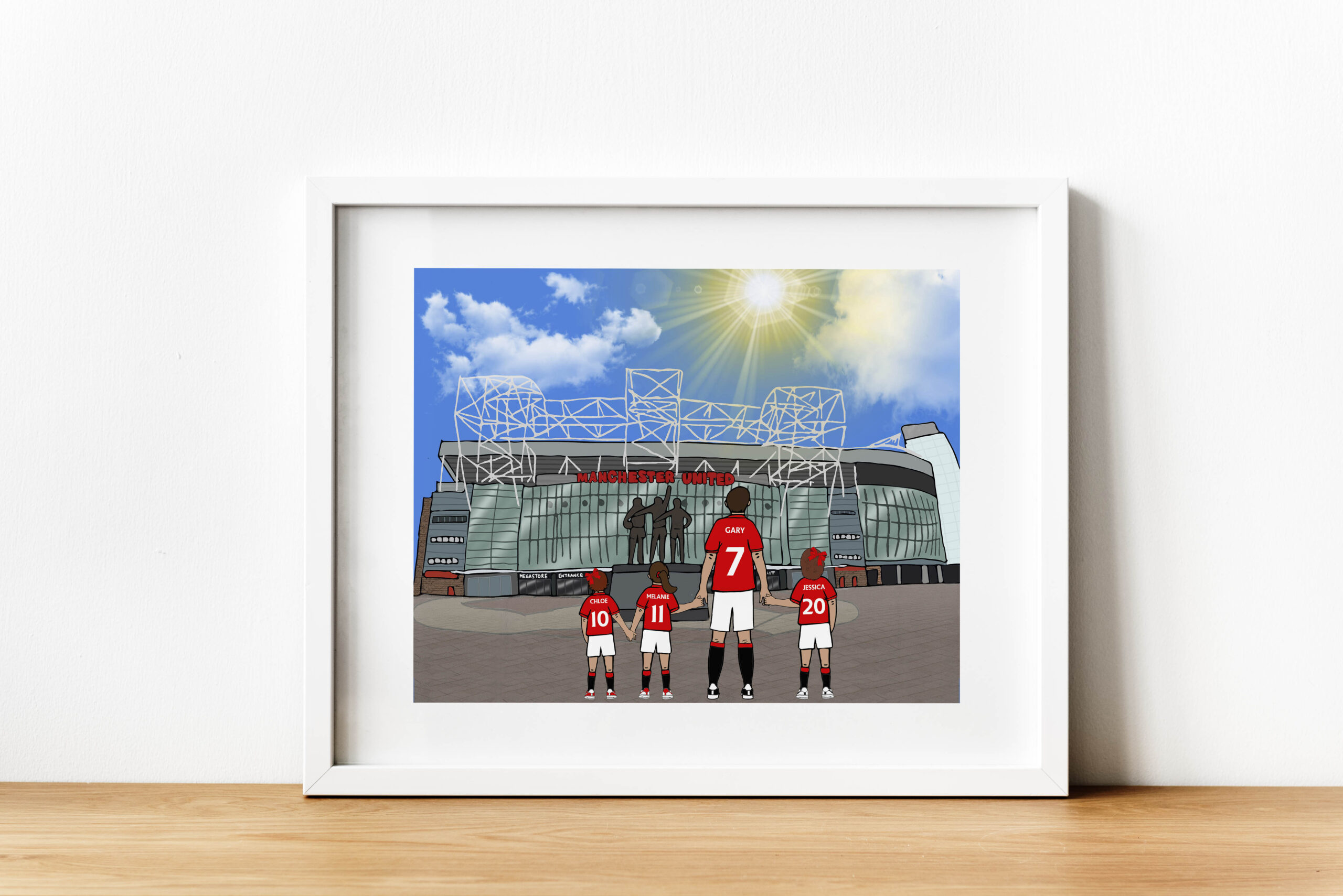 Personalised Manchester United Art Work