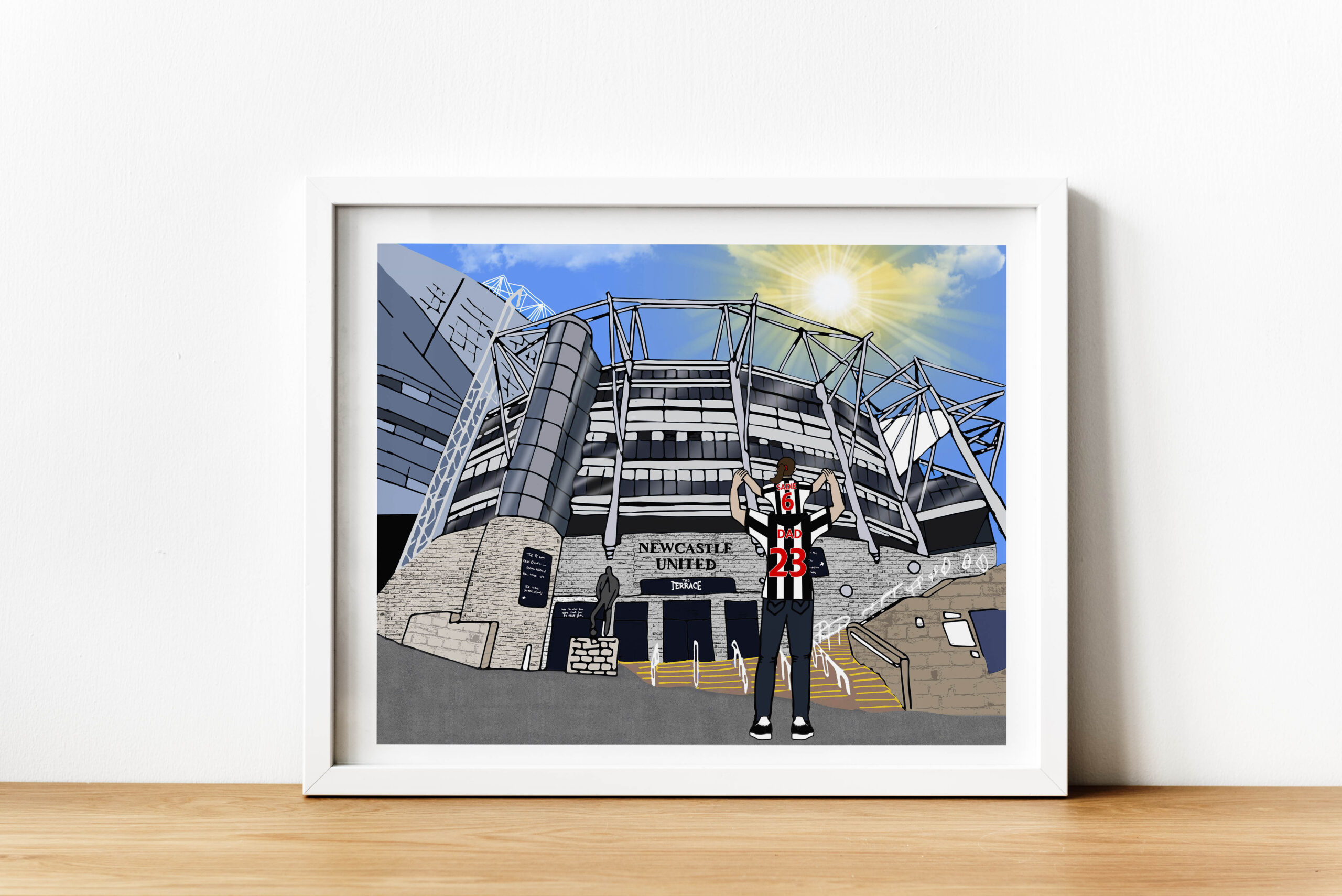 Personalised Newcastle United Art Work
