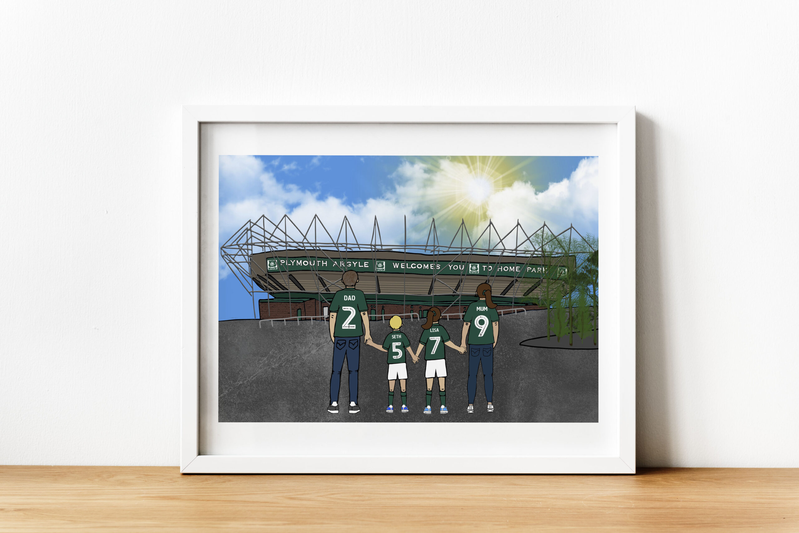 Personalised Plymouth Argyle Art Work