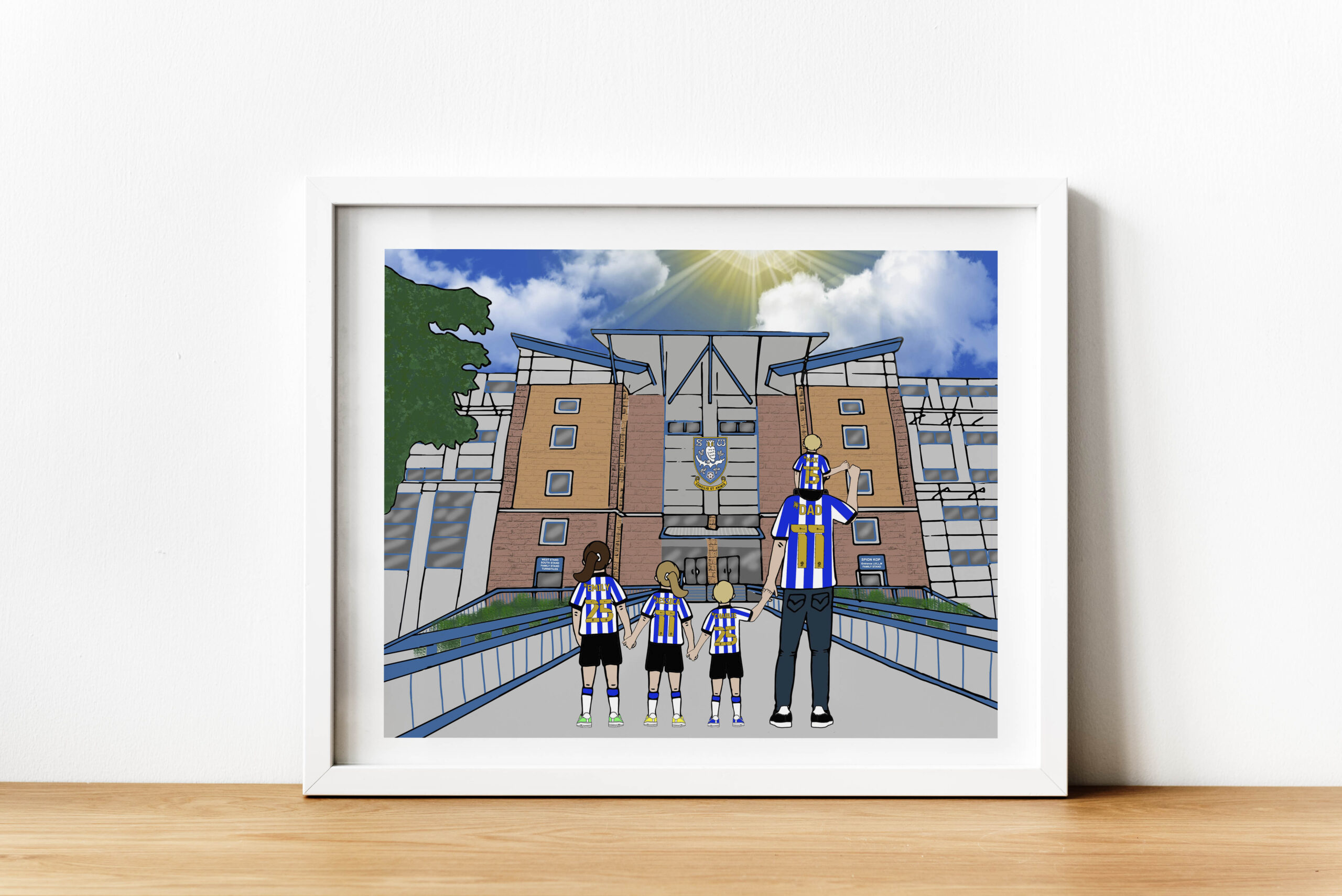 Personalised Sheffield Wednesday Main Entrance Art Work