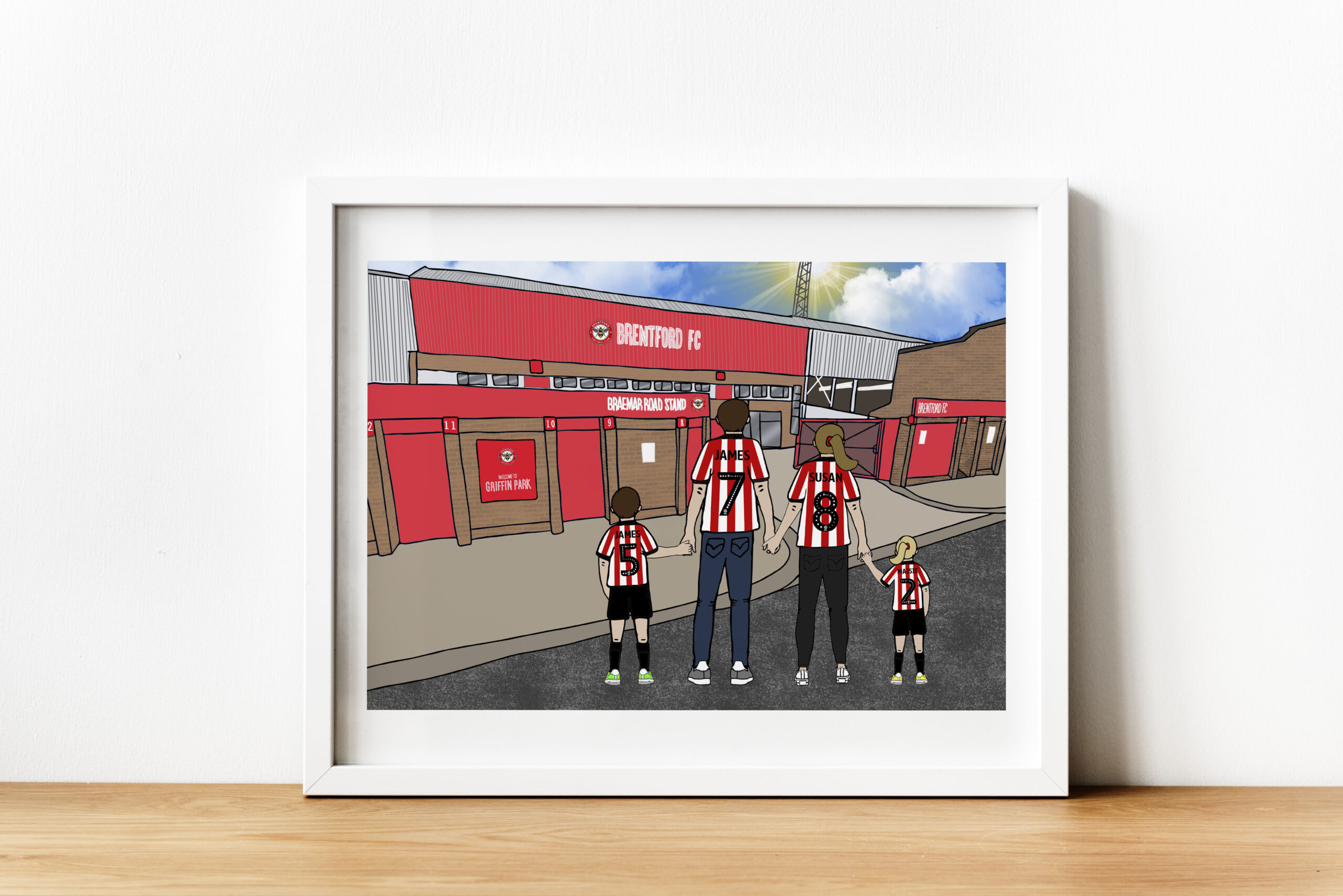 Personalised Brentford FC Art Work