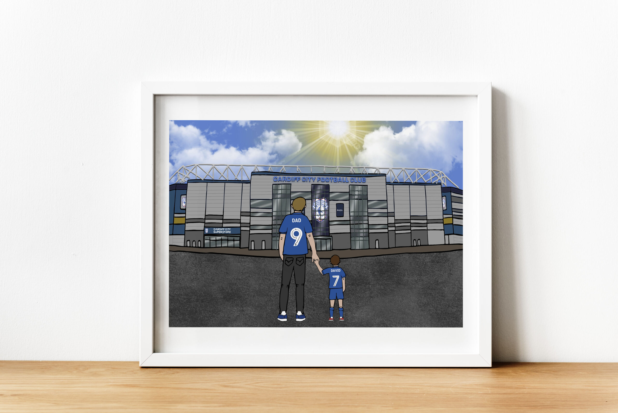 Personalised Cardiff City FC Art Work