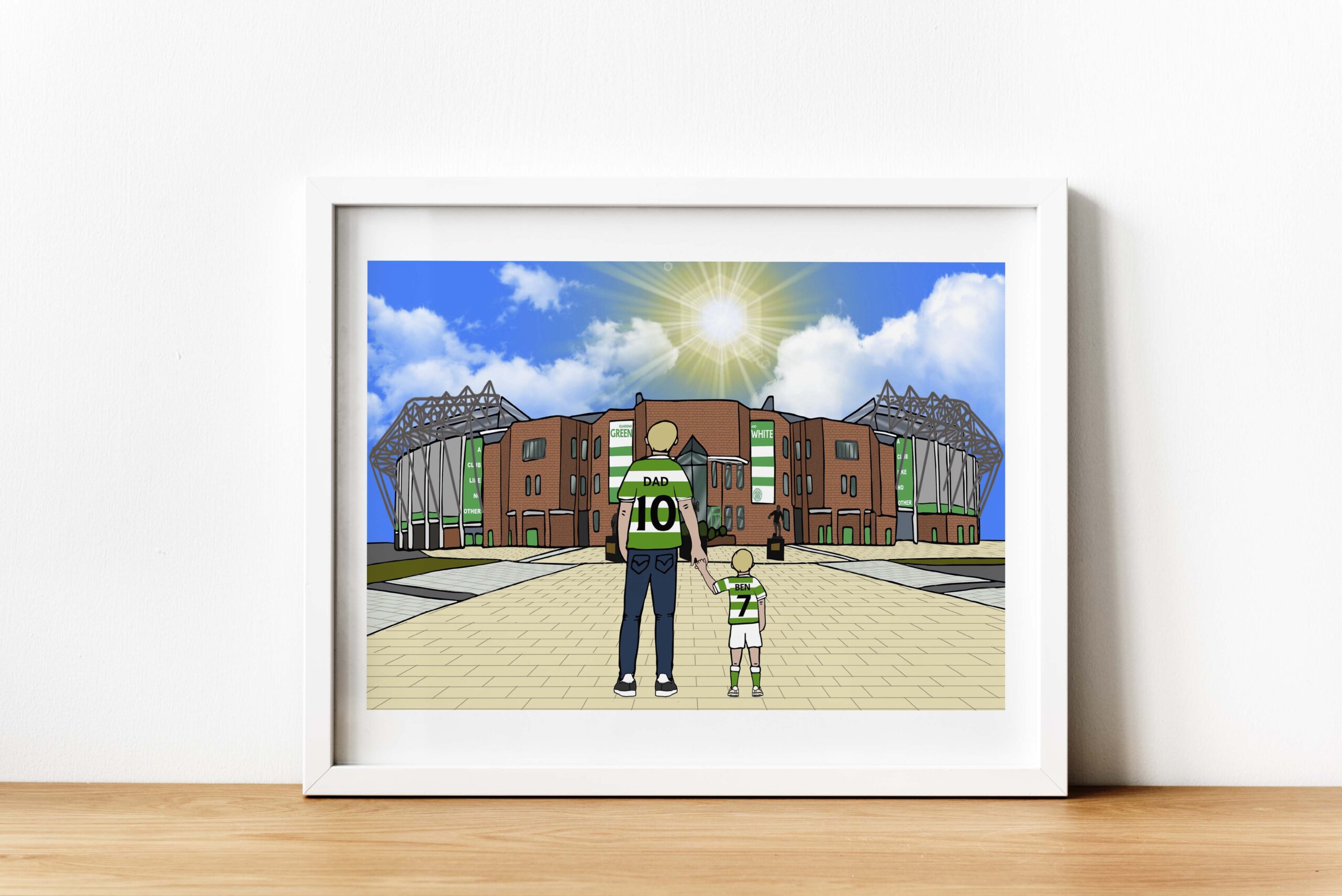 Personalised Celtic FC Art Work