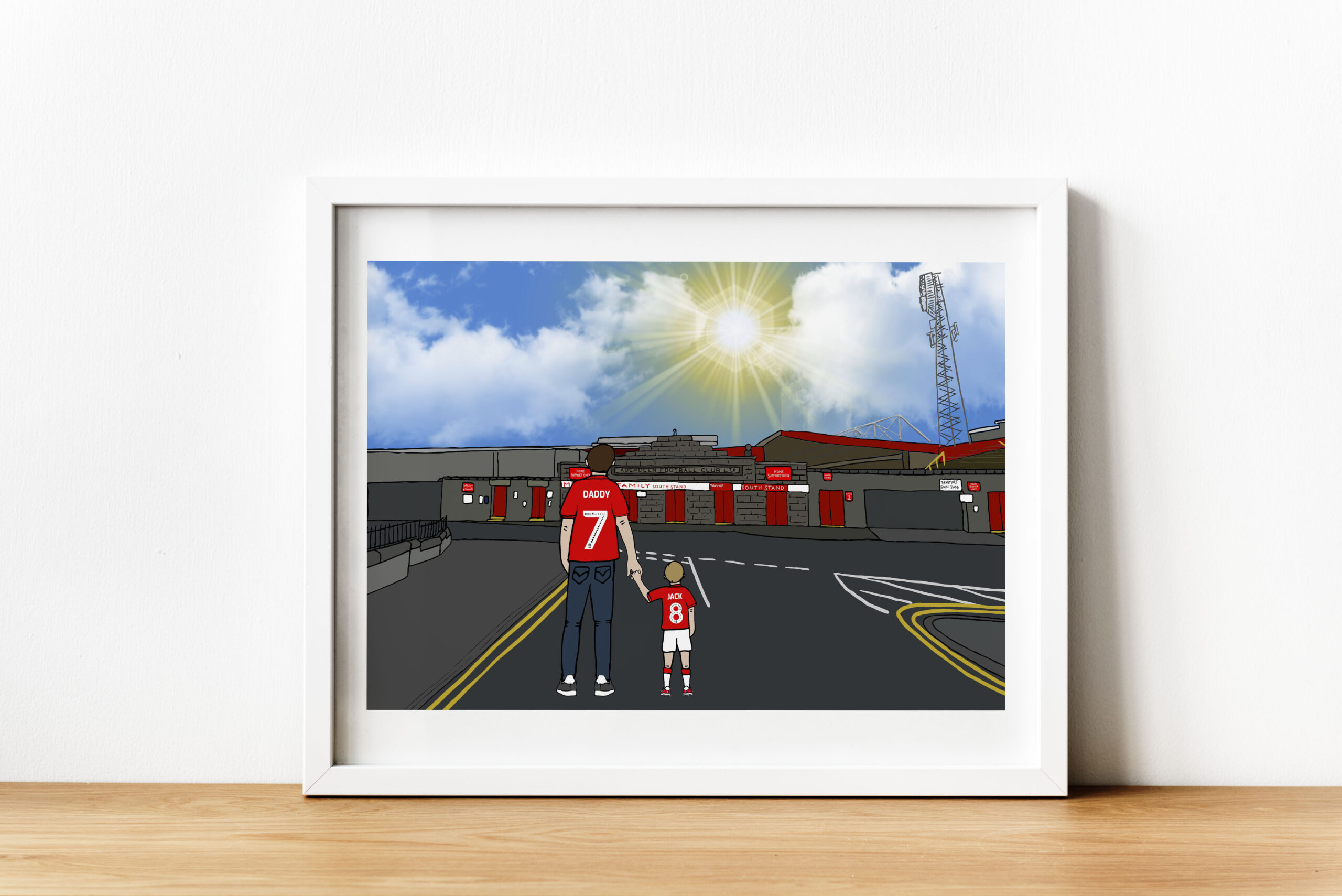 Personalised Aberdeen FC Art Work