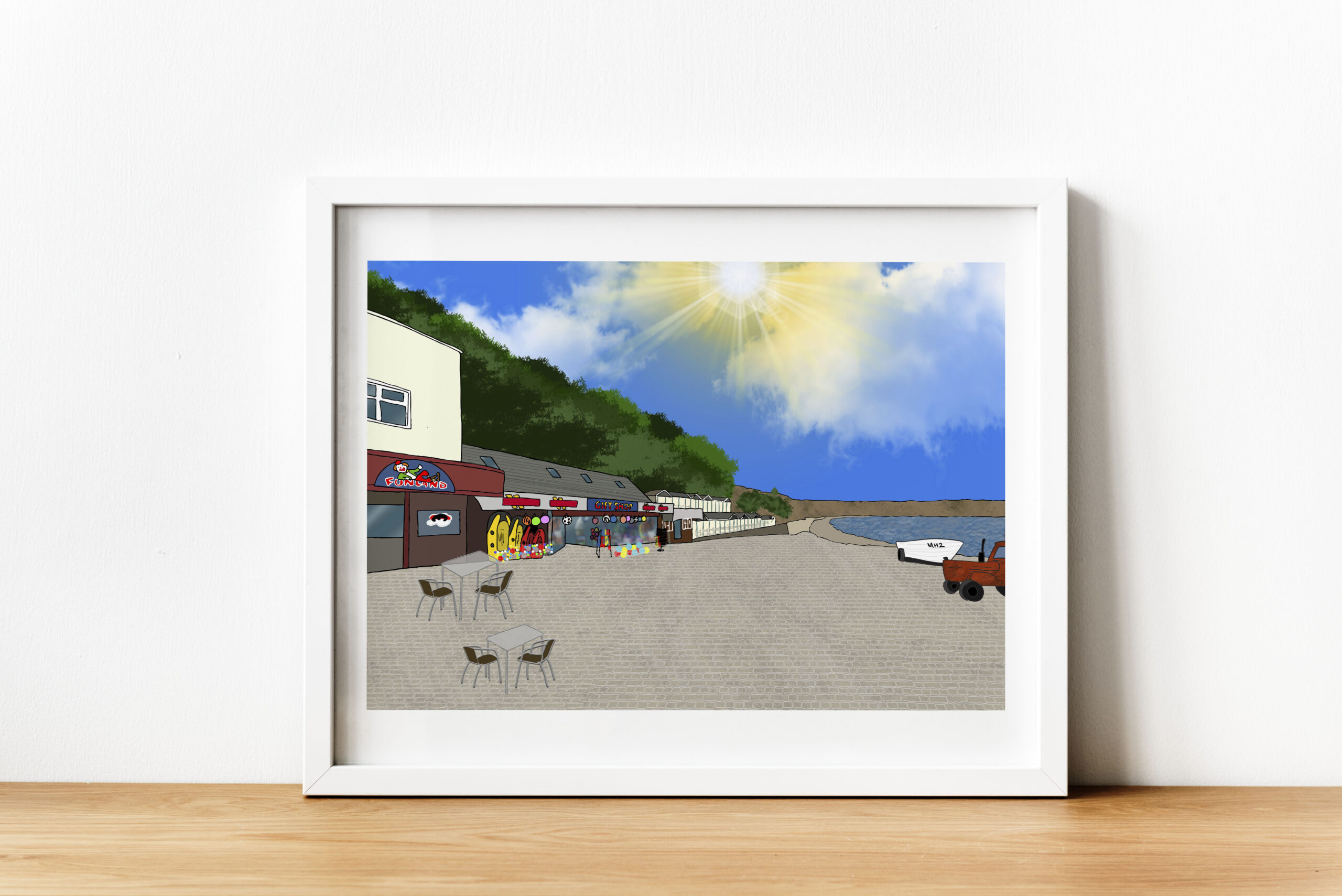 Filey, Coble Landing Personalised Art Work - Image 3
