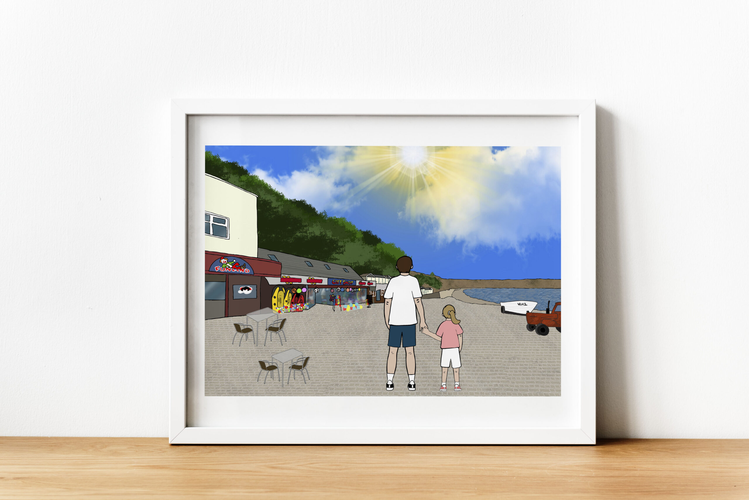 Filey, Coble Landing Personalised Art Work