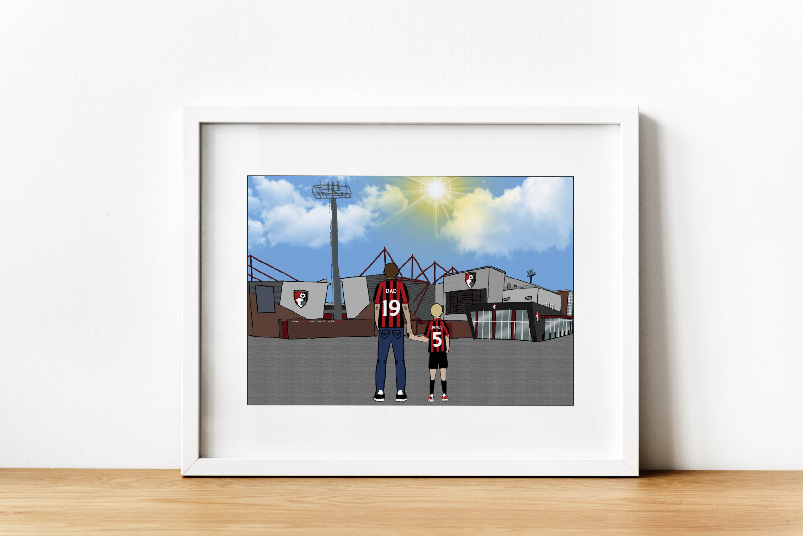 Personalised Bournemouth FC Art Work