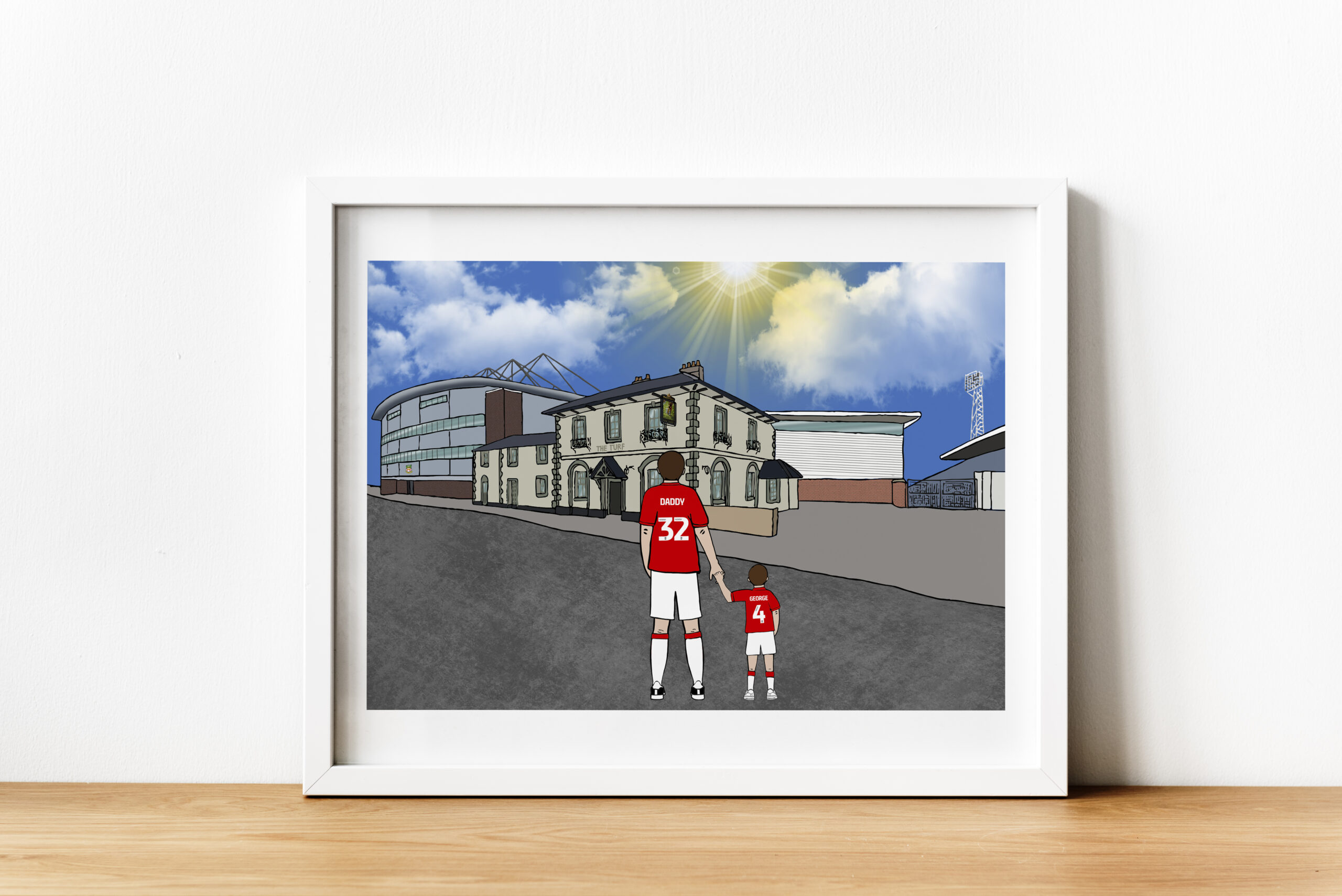 Personalised Wrexham FC Art Work Version 1