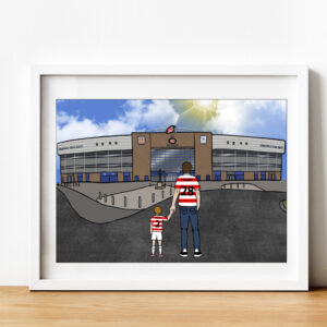 Personalised Wigan Warriors Rugby Art Work