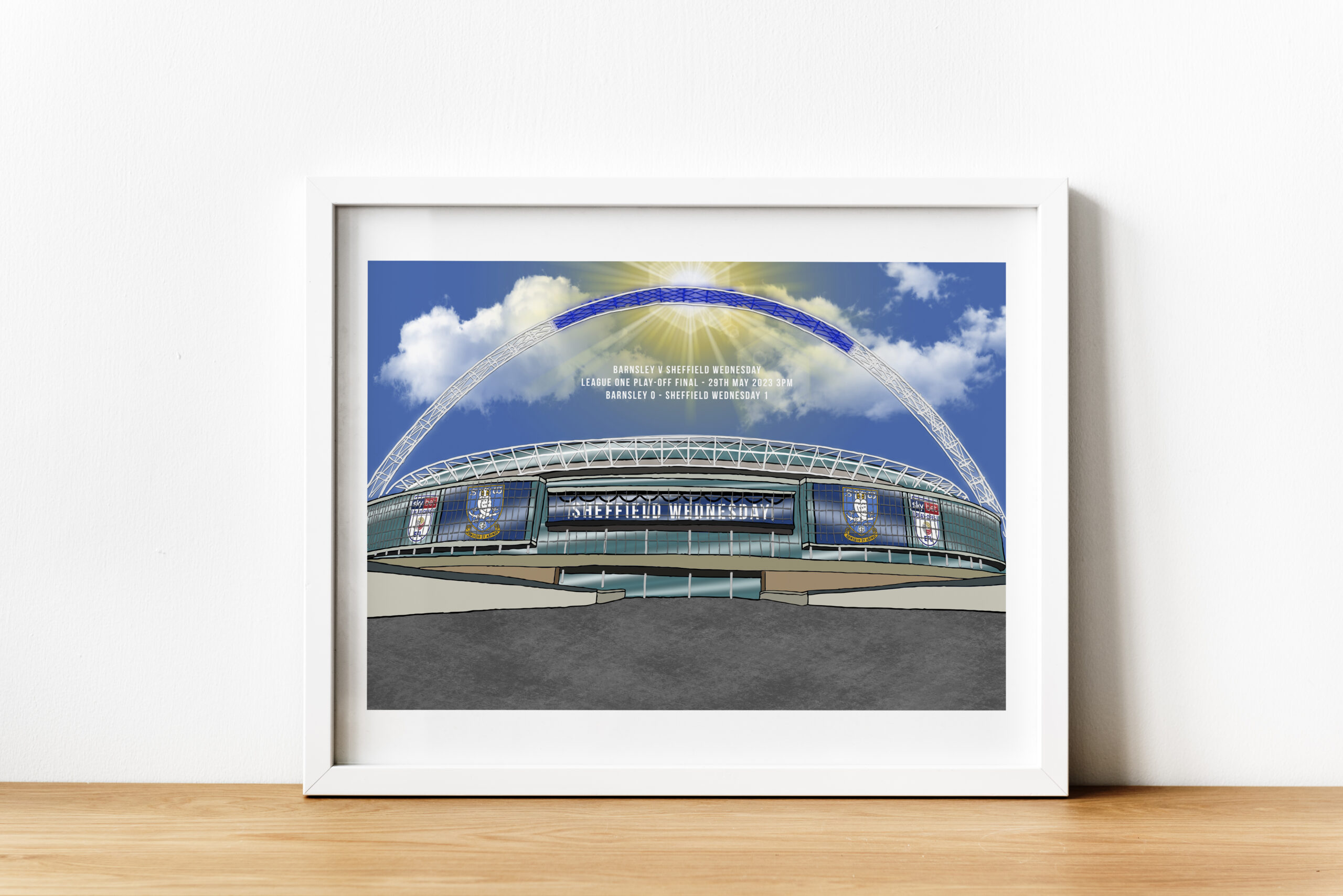 Personalised Sheffield Wednesday FC Wembley Art Work - Image 3