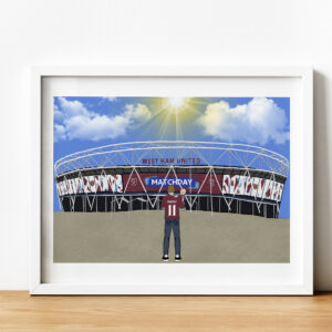Personalised West Ham London Stadium Art Work