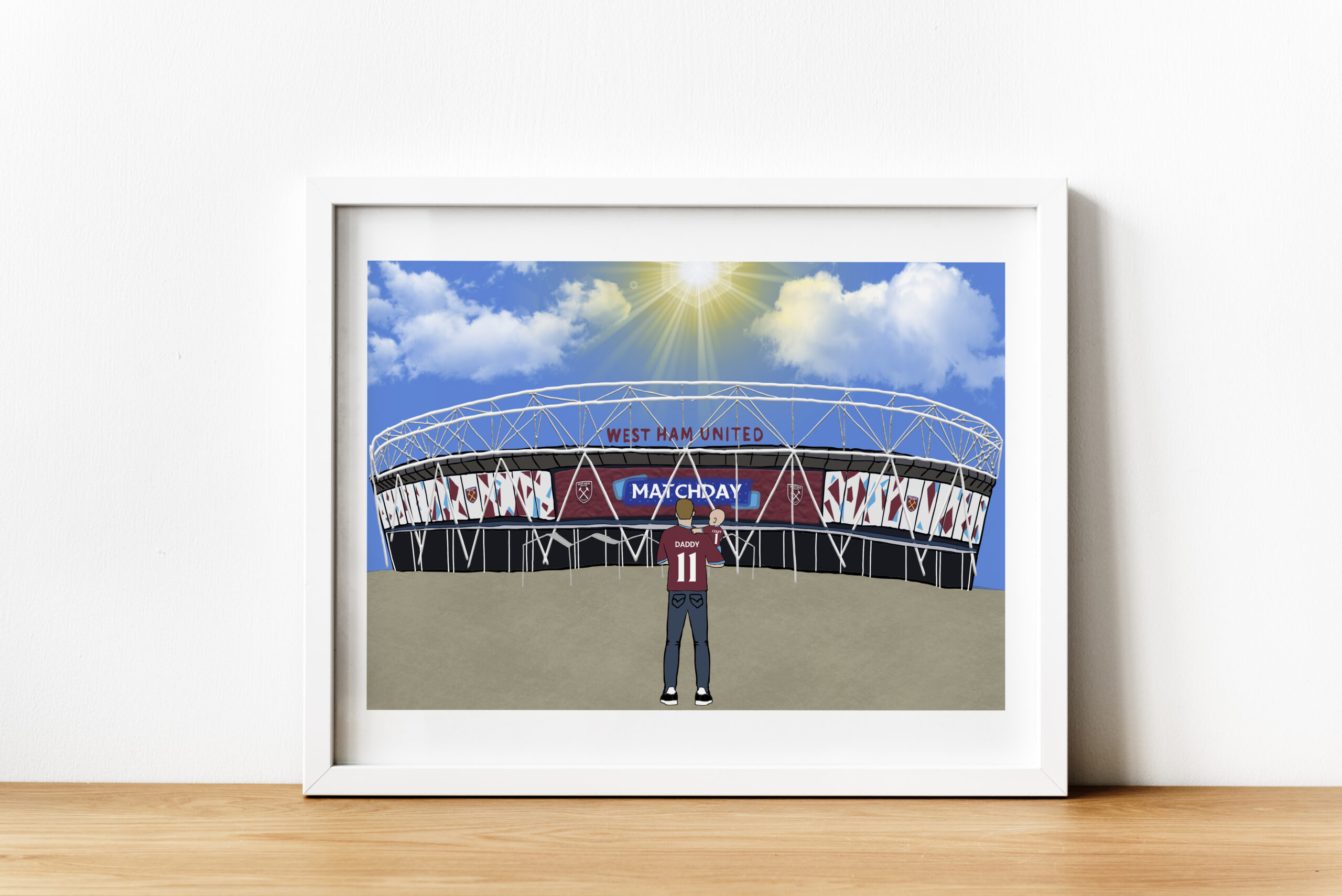Personalised West Ham London Stadium Art Work