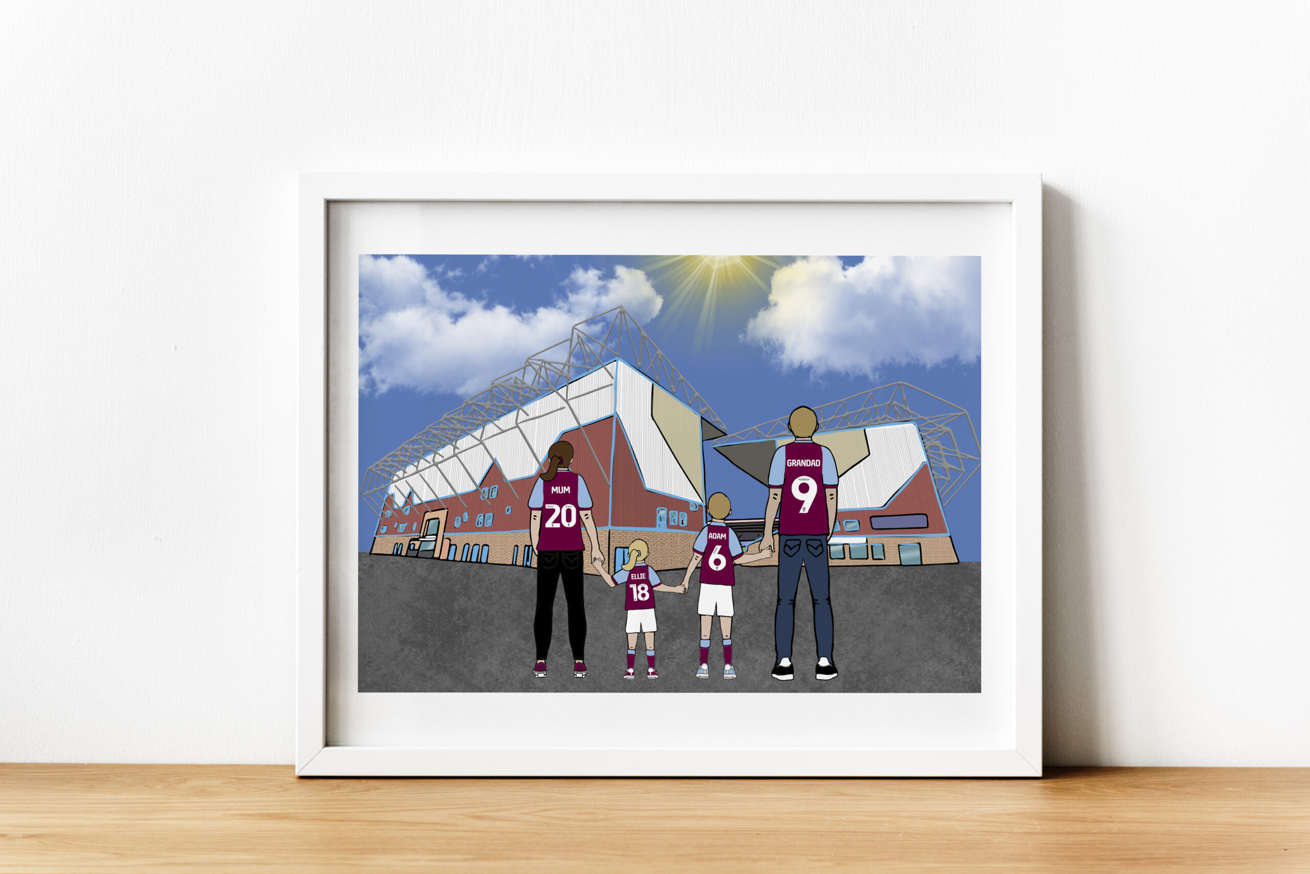 Personalised Burnley Art Work Version 2