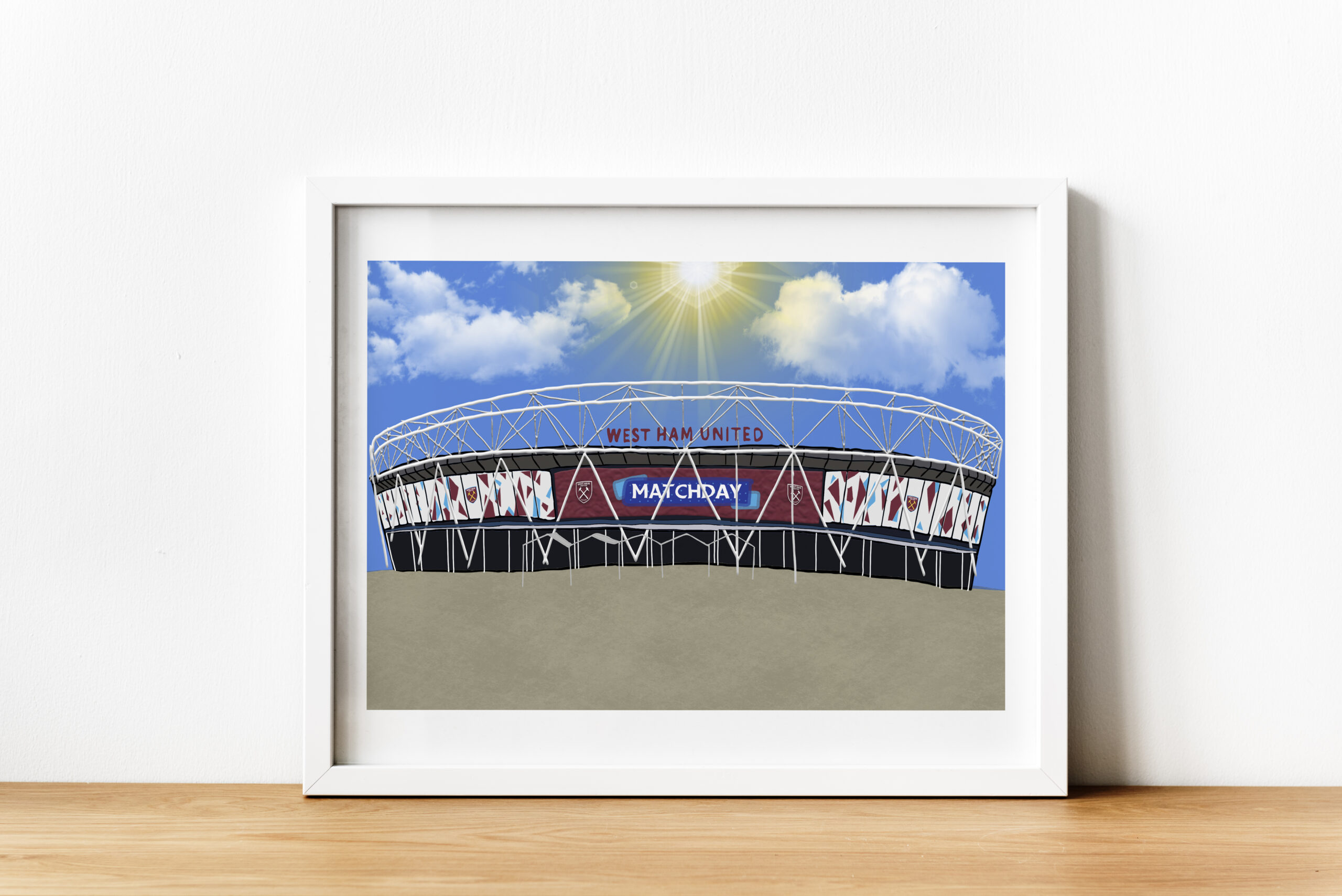 Personalised West Ham London Stadium Art Work - Image 3