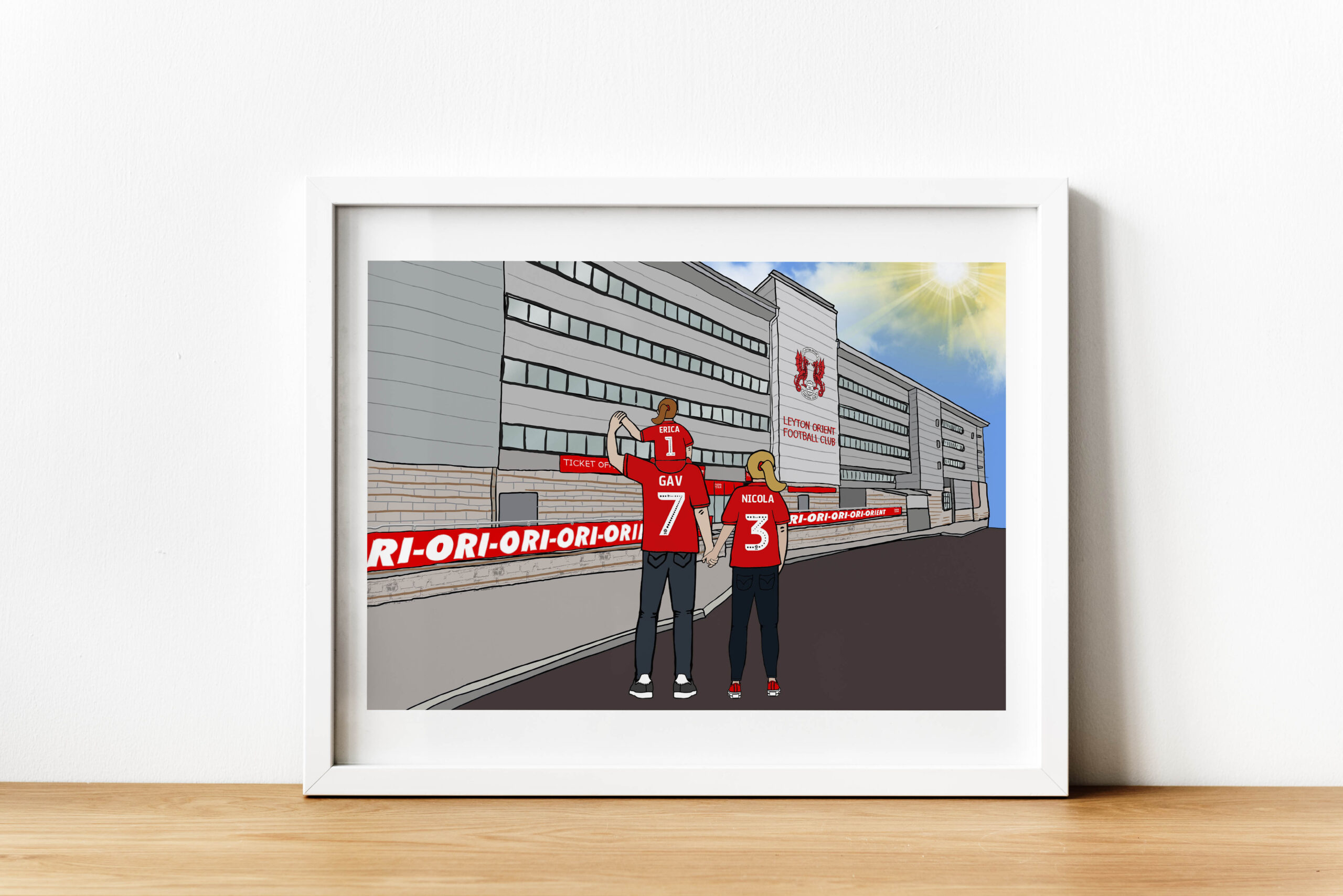 Personalised Leyton Orient FC Art Work