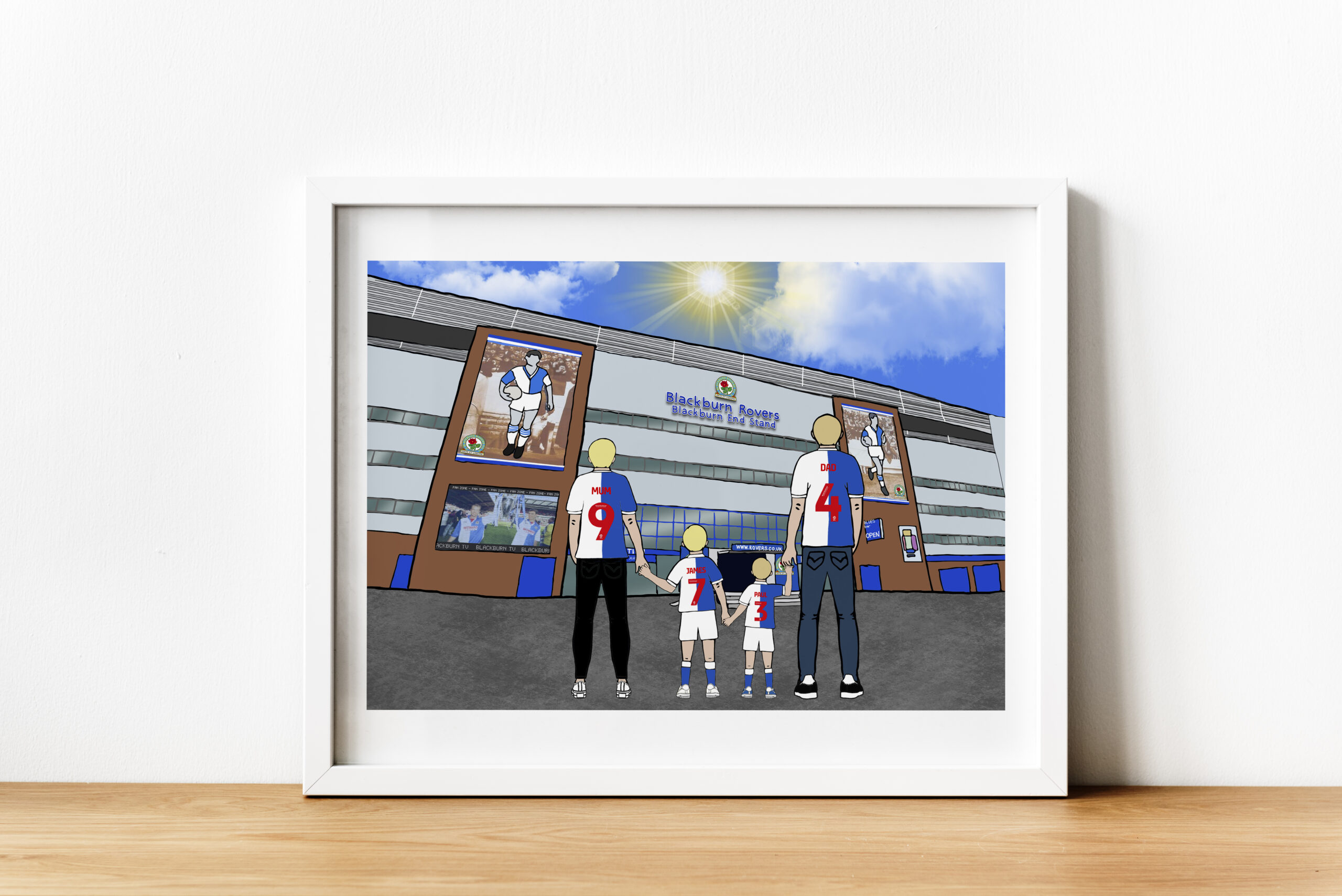 Personalised Blackburn Rovers FC Art Work