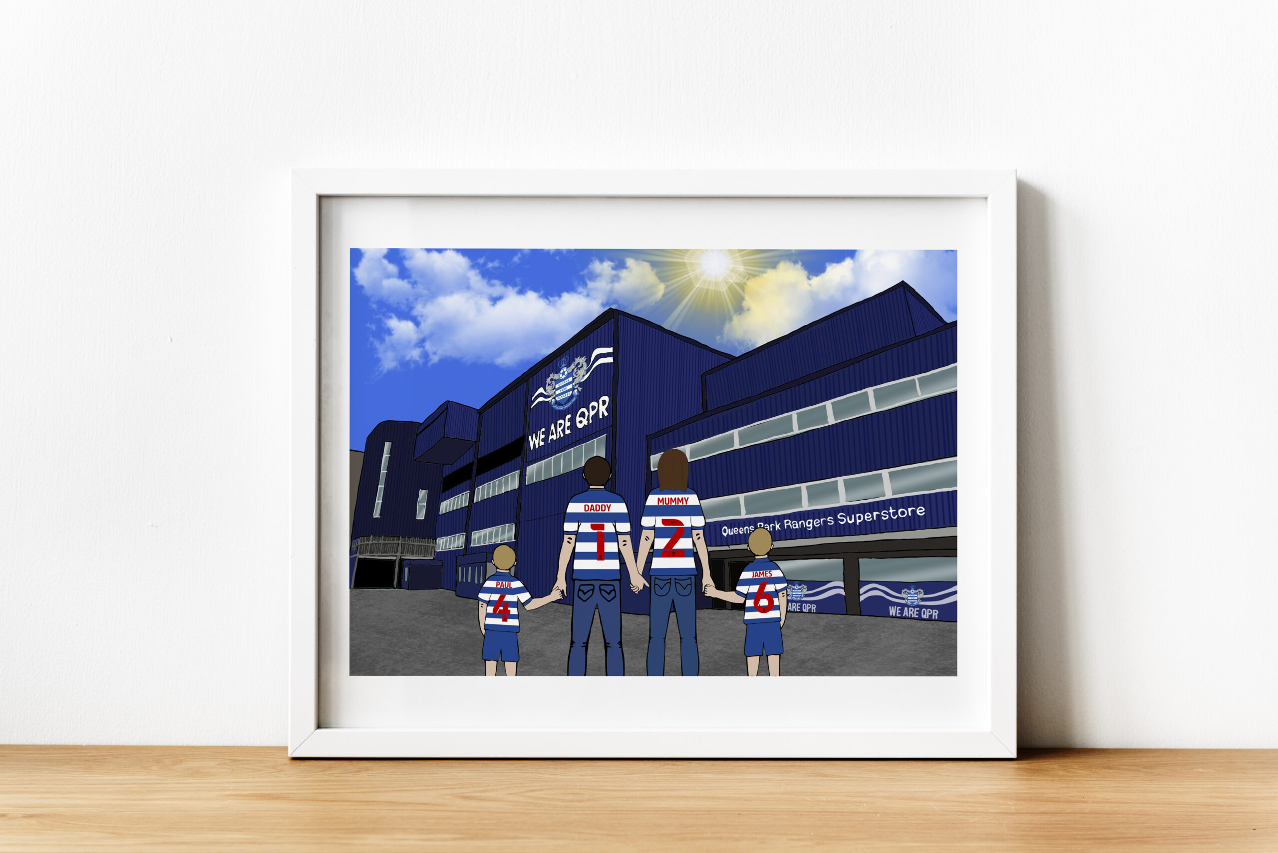 Personalised Queens Park Rangers Art Work