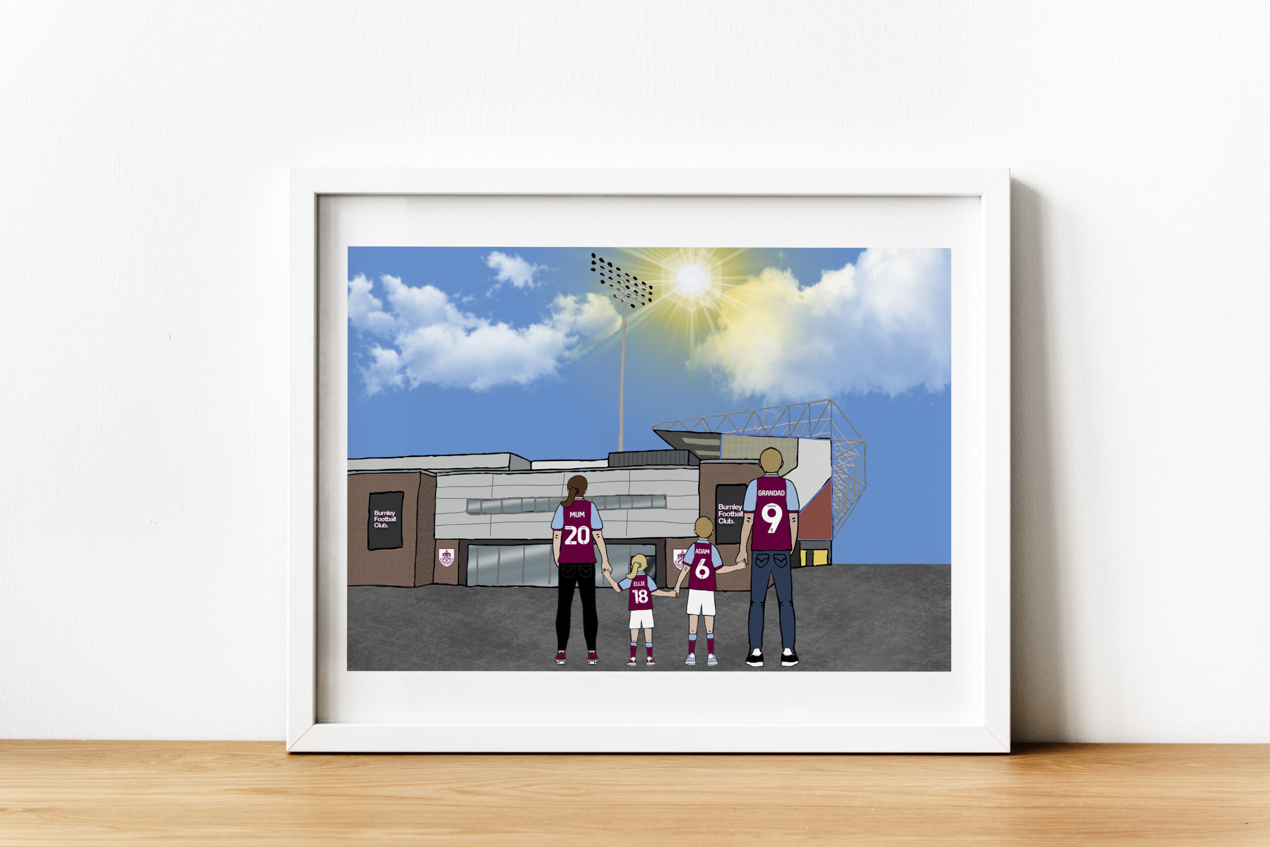 Personalised Burnley Art Work Version 1