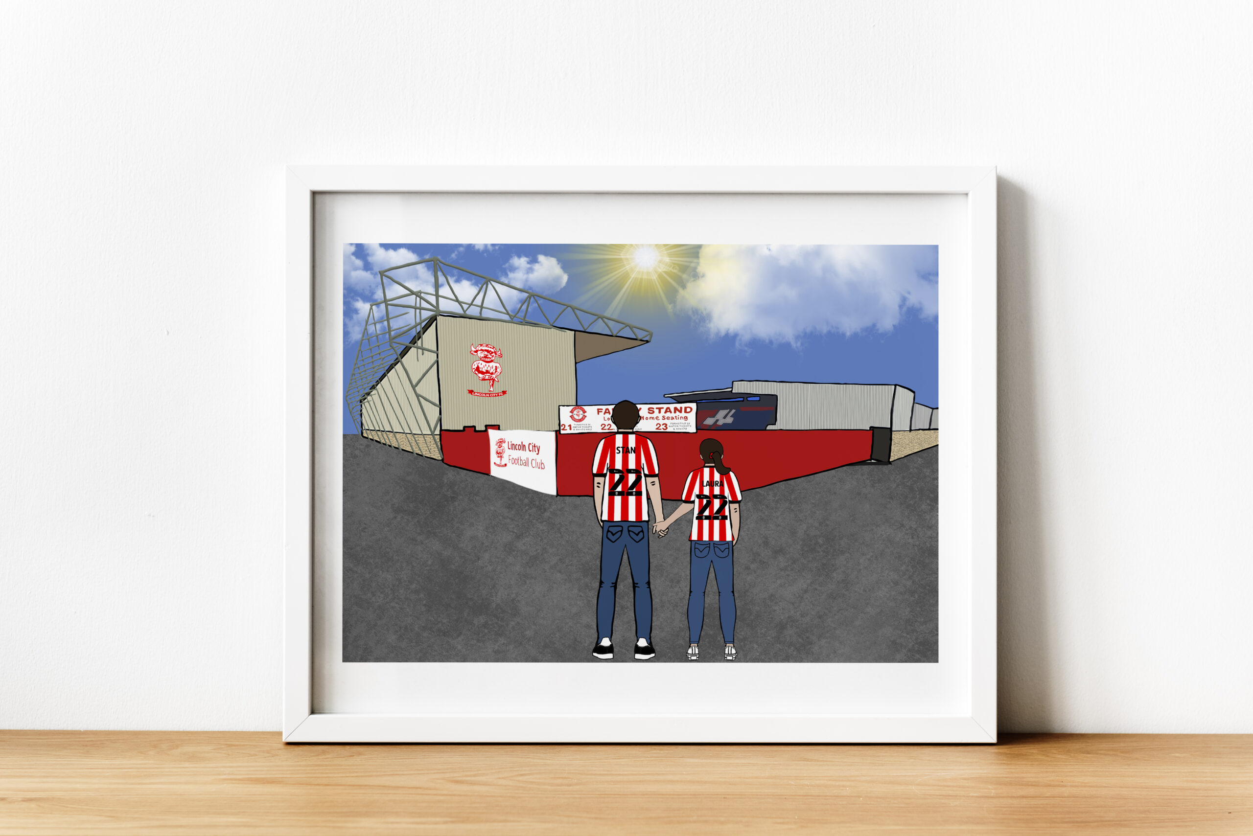 Personalised Lincoln FC Art Work