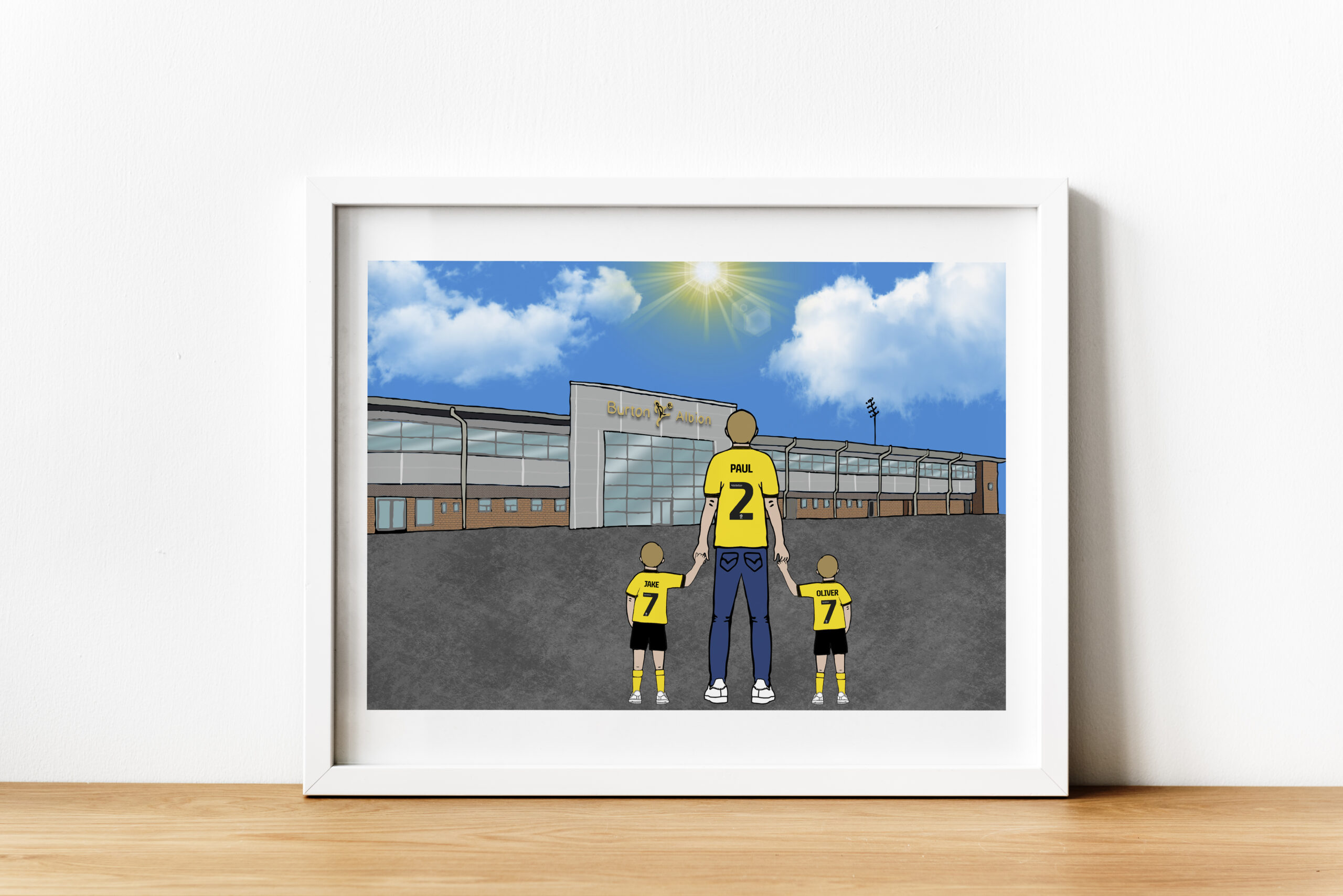 Personalised Burton Albion FC Art Work