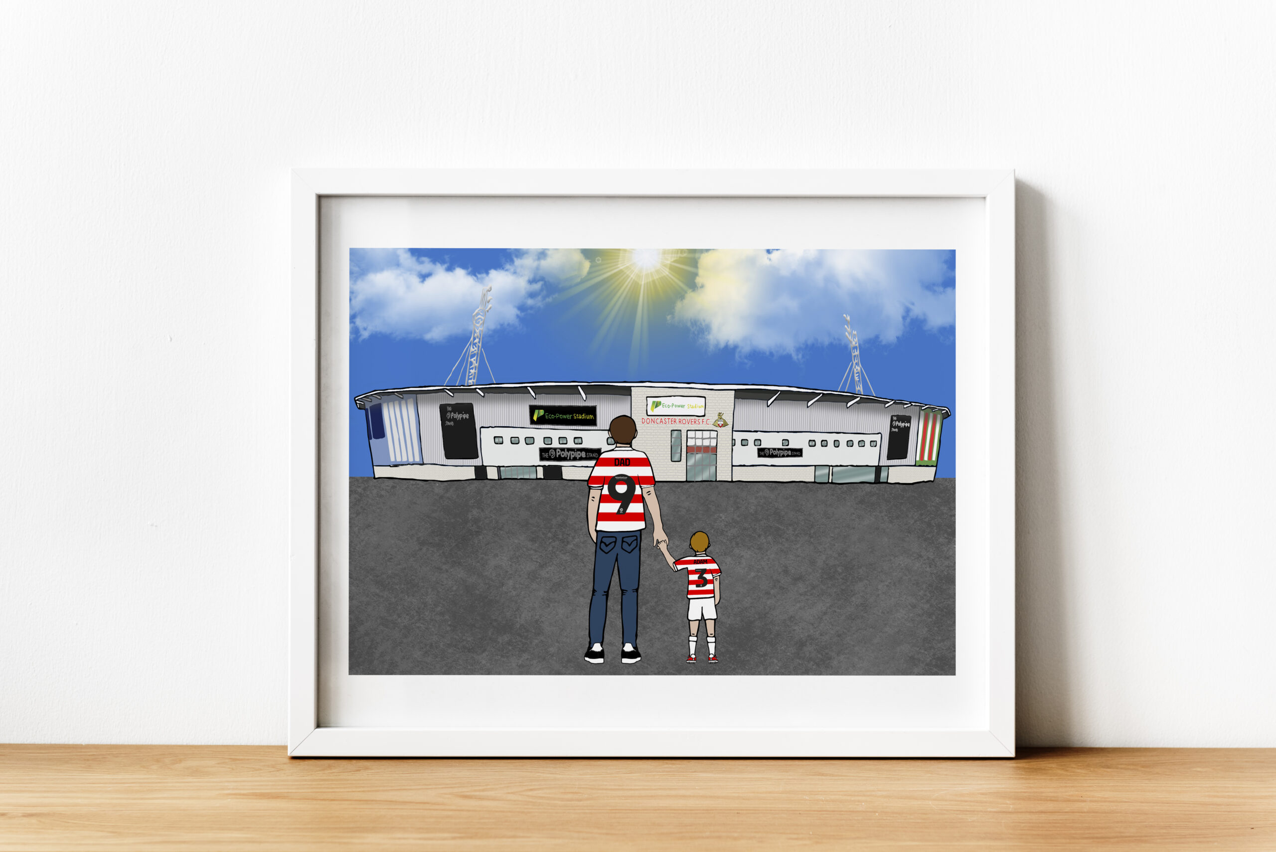 Personalised Doncaster Rovers FC Art Work