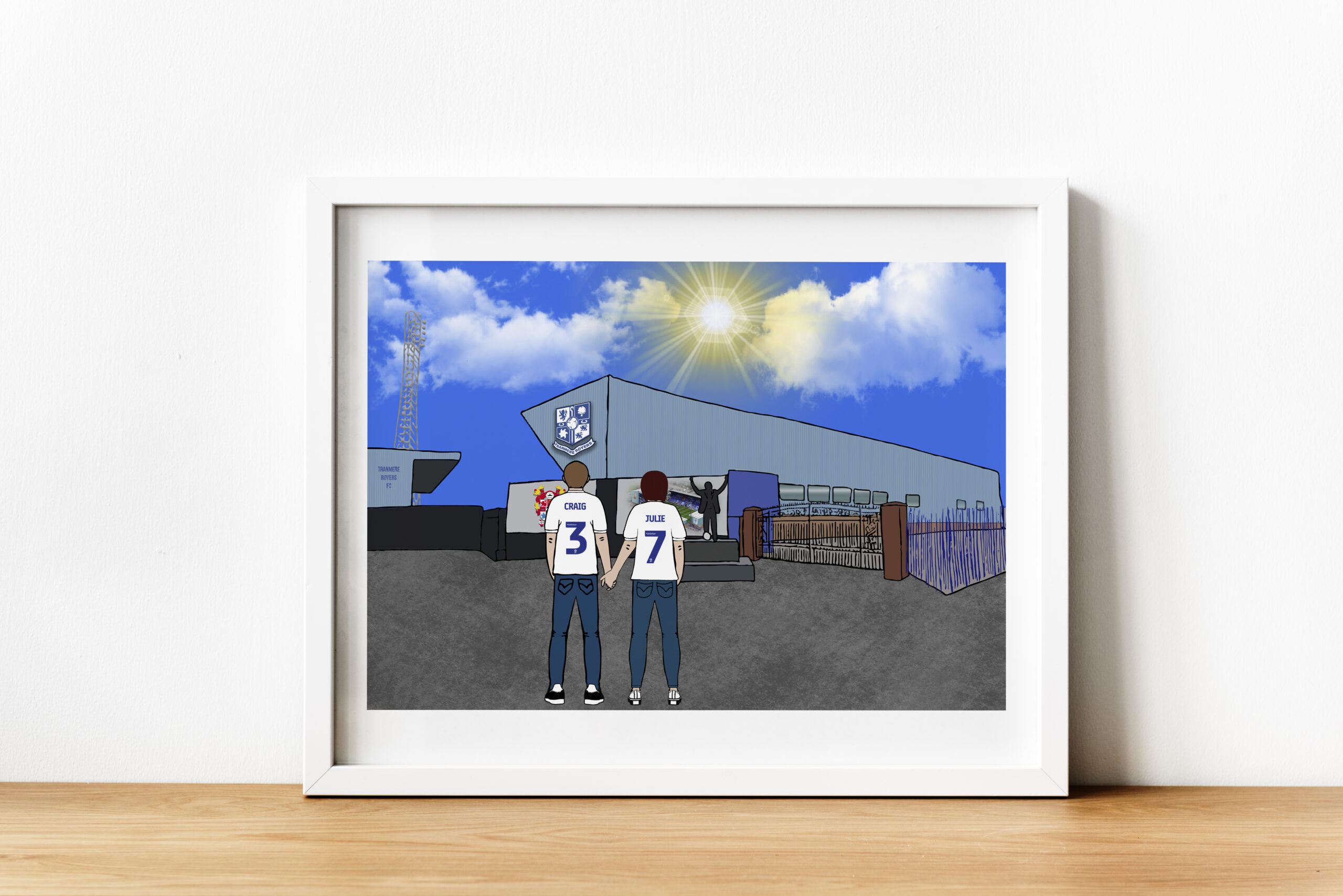 Personalised Tranmere Rovers FC Art Work