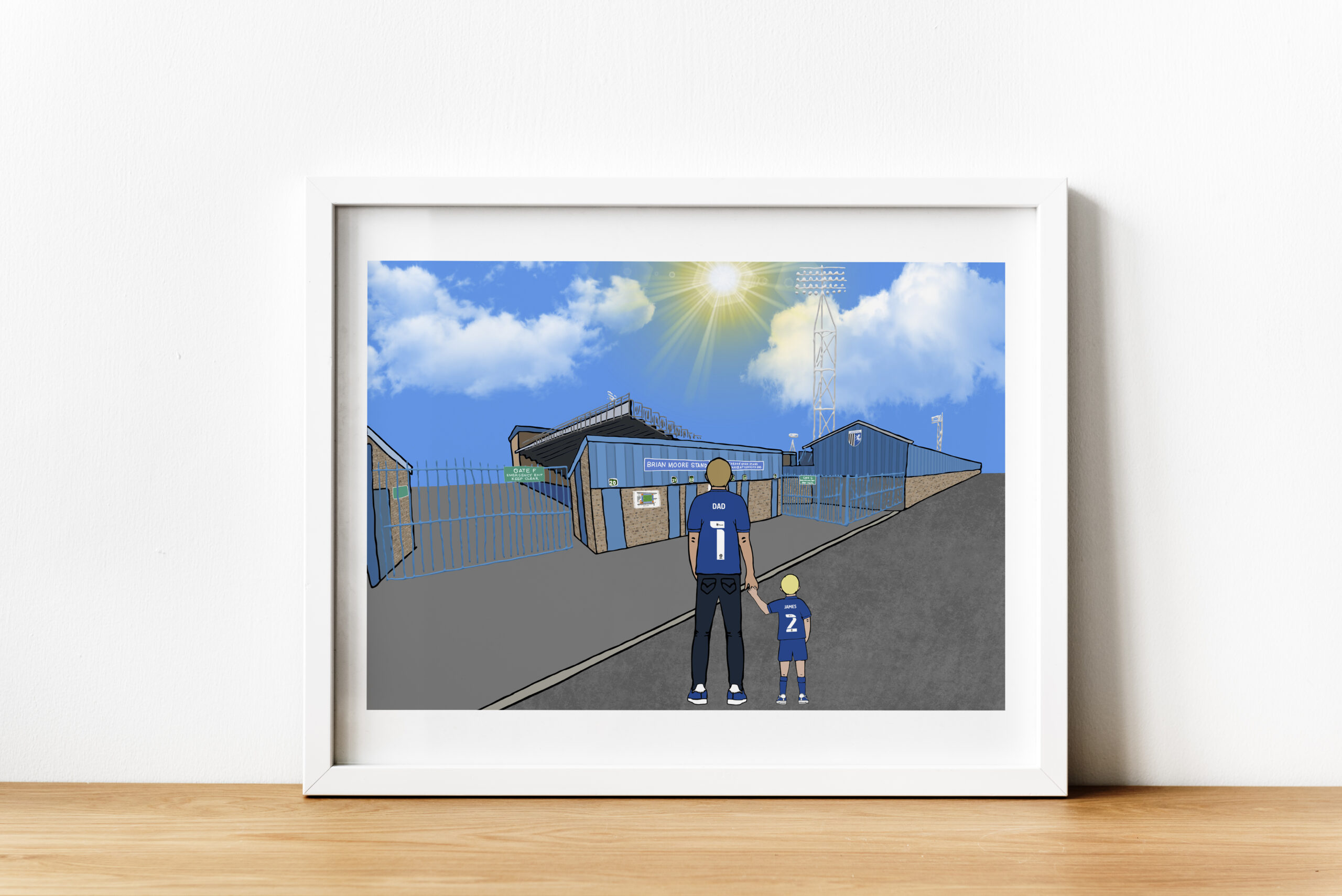 Personalised Gillingham FC Art Work