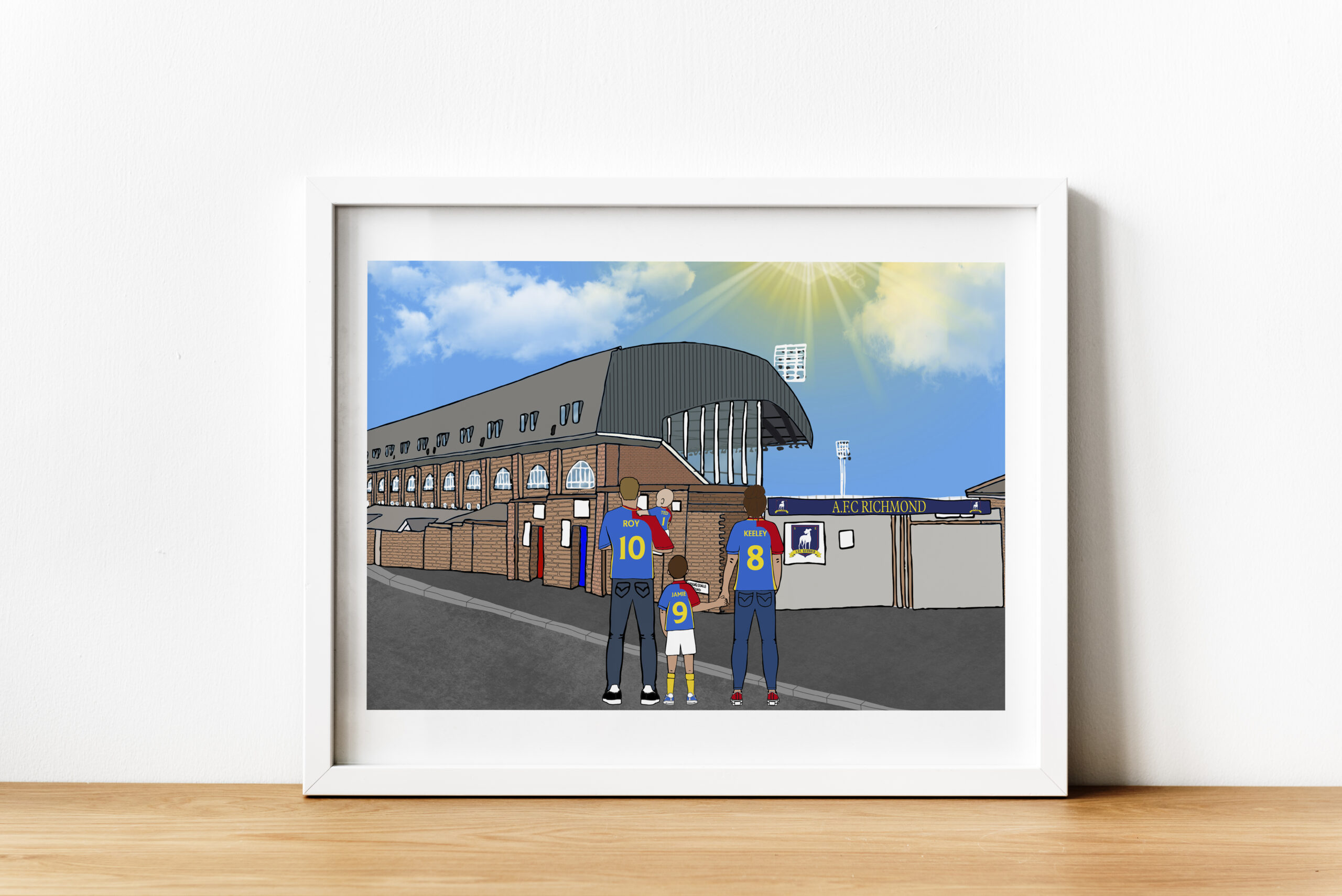 Personalised AFC Richmond Art Work