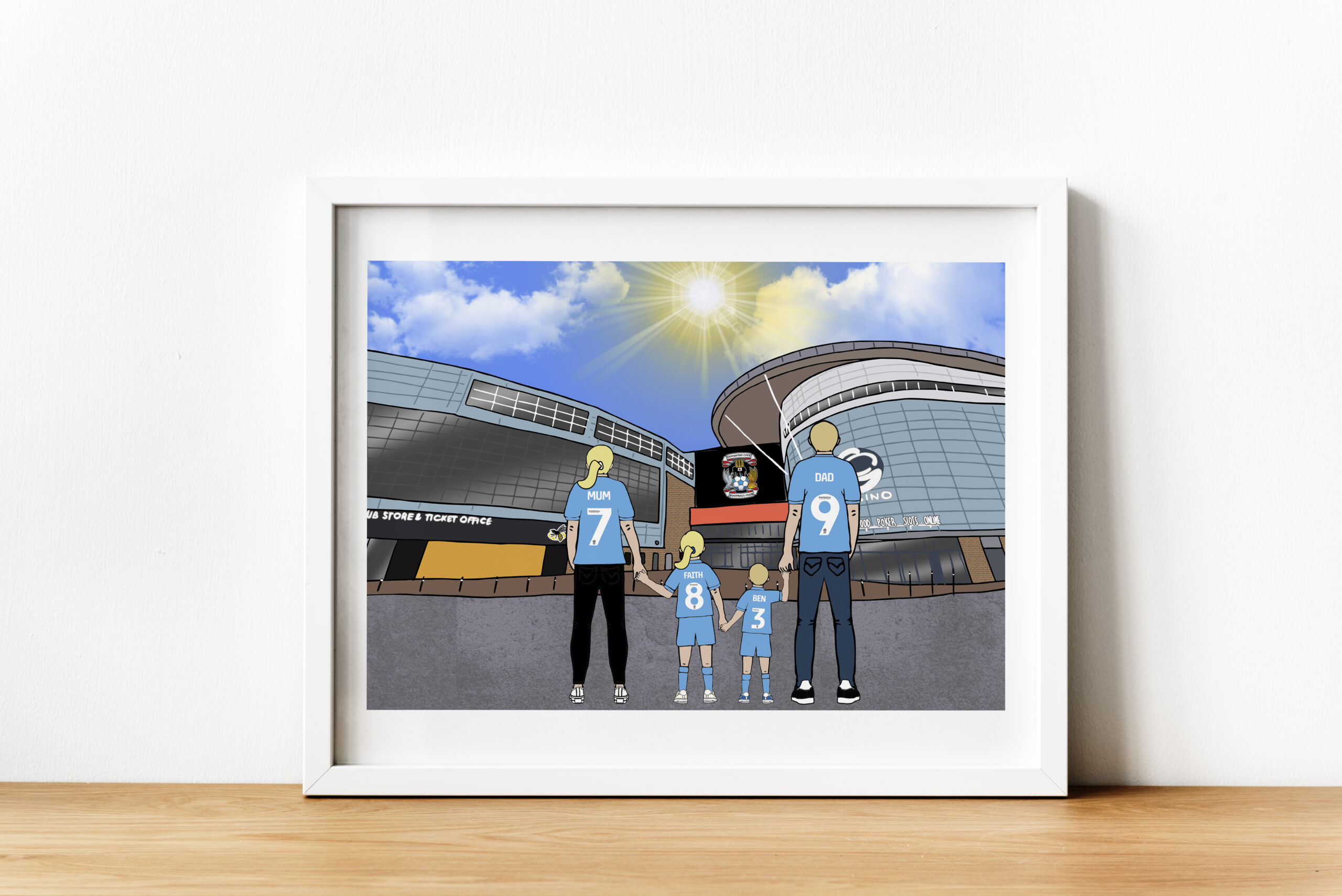 Personalised Coventry FC Art Work