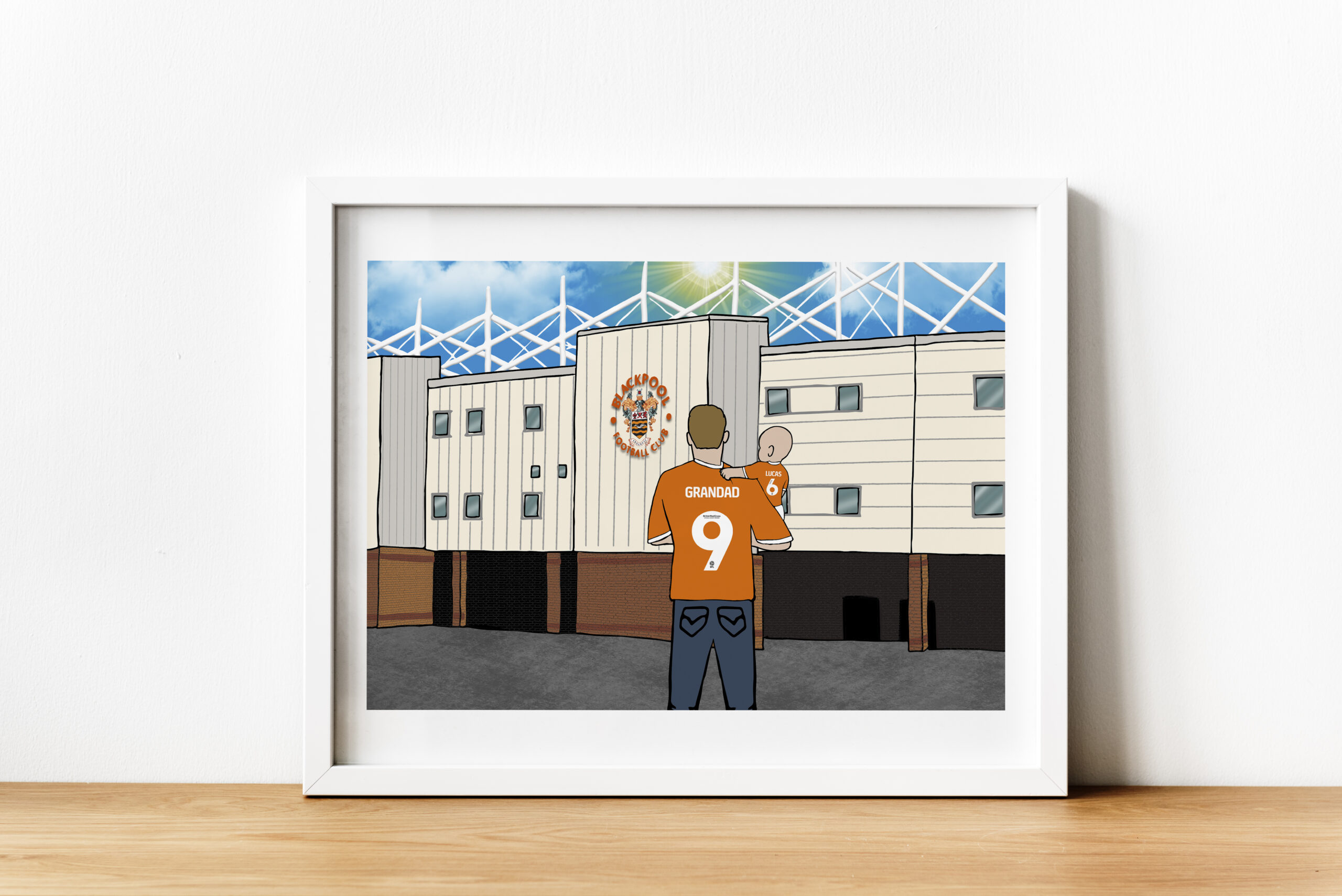 Personalised Blackpool FC Art Work