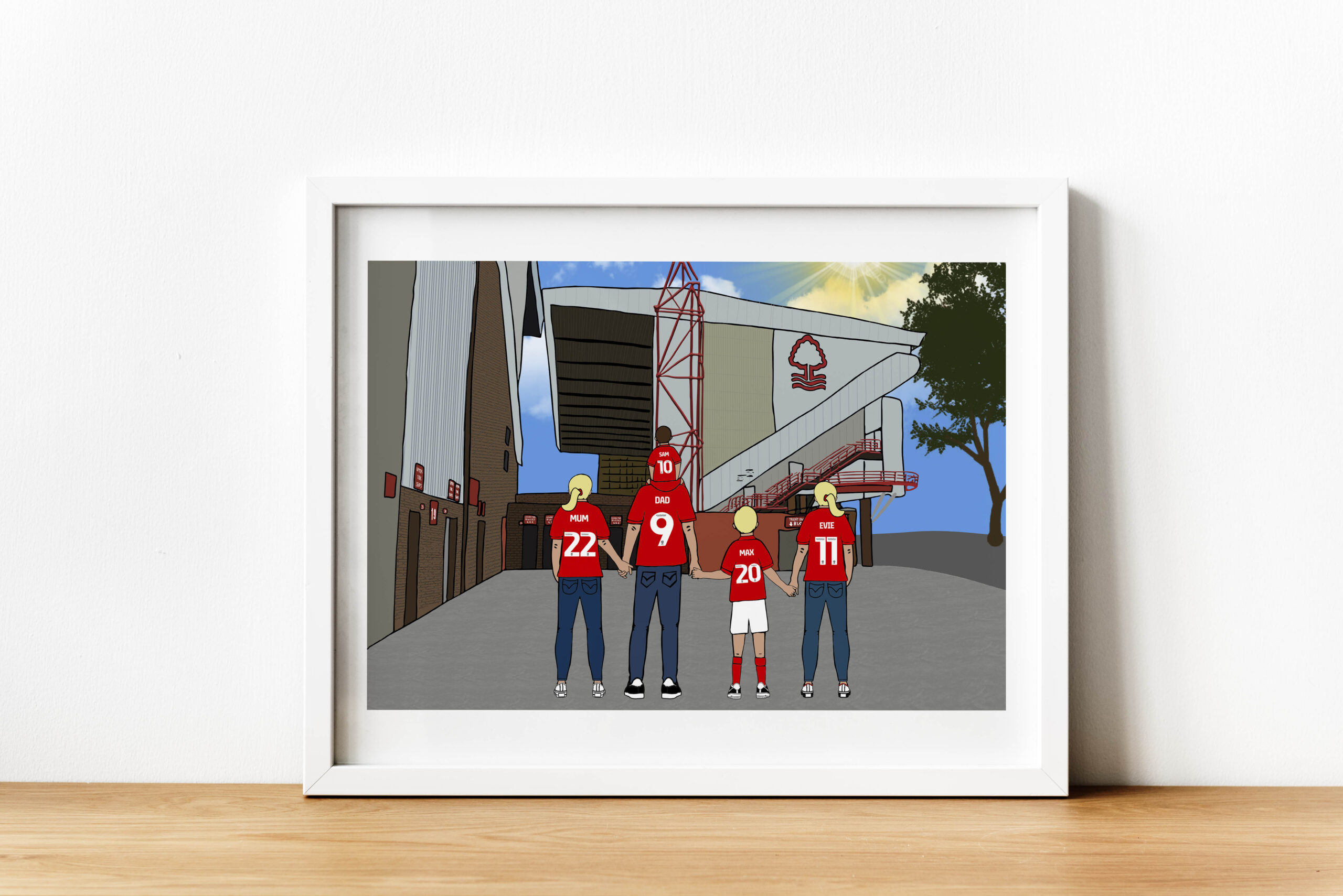 Personalised Nottingham Forest FC Trent End Art Work