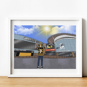 Personalised Wasps Rugby Art Work